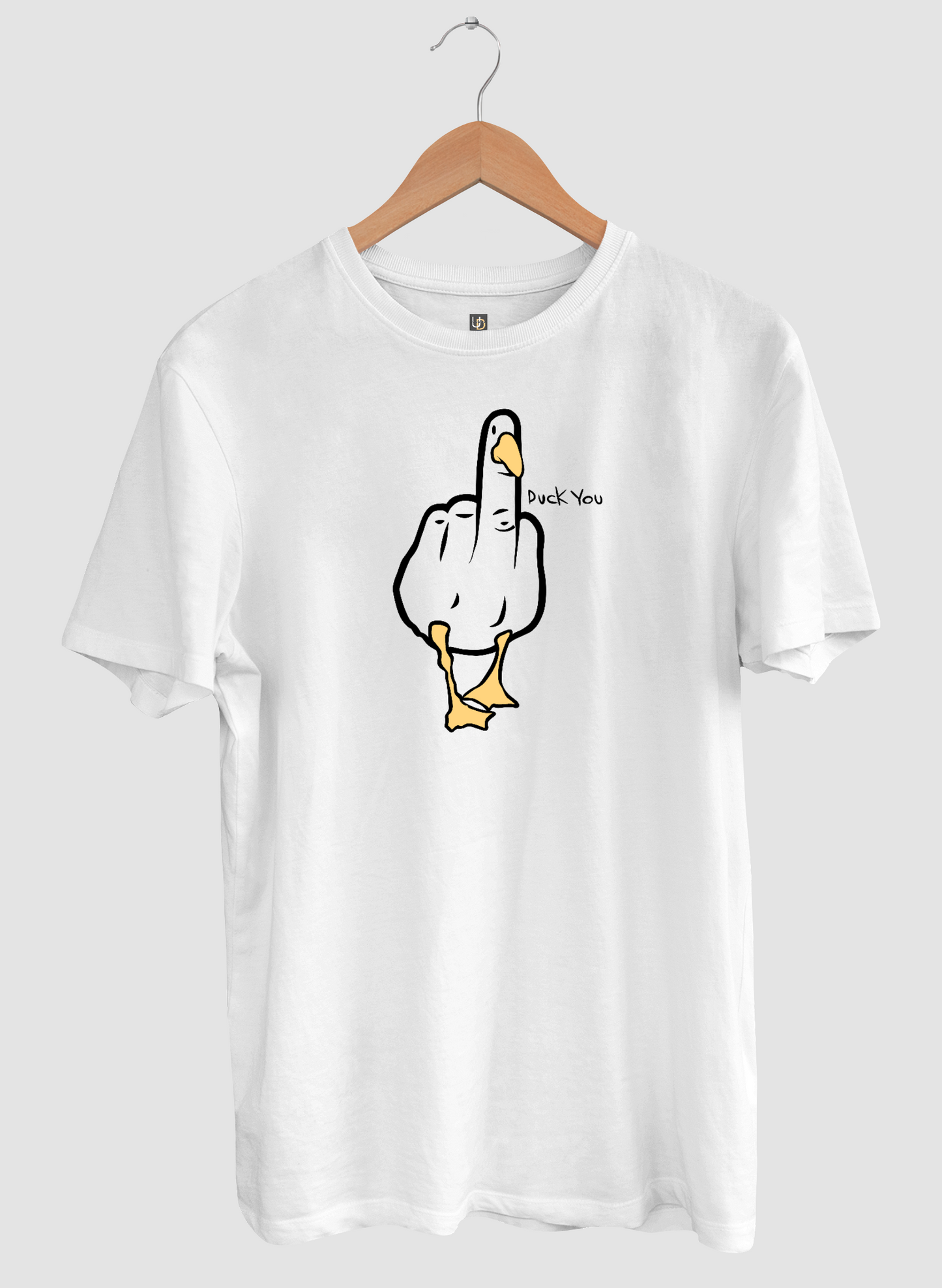 Duck You White Half Sleeve T-Shirt