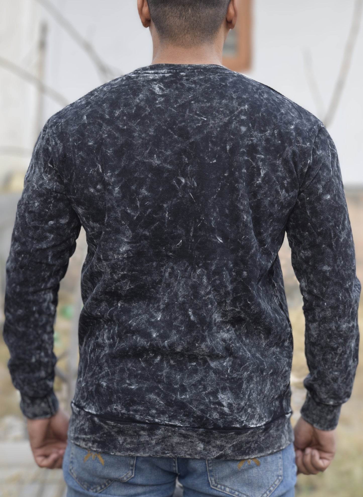 Impossible Black Optical Pattern Sweatshirt