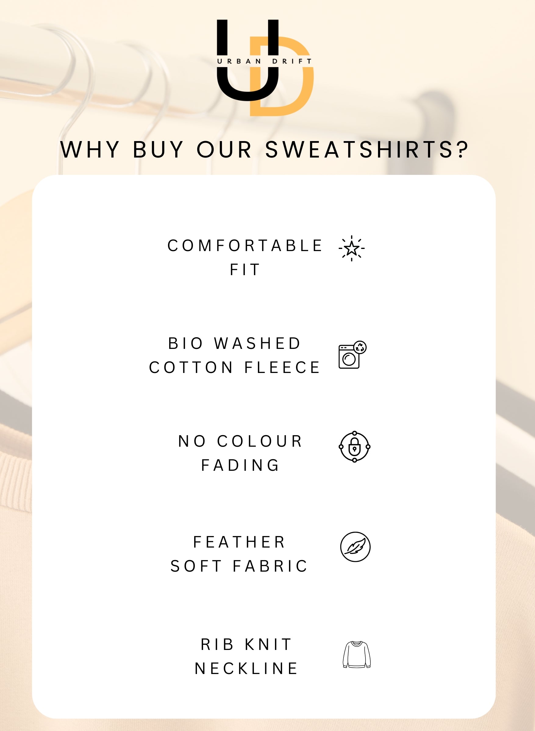 Balance Beige Optical Pattern Sweatshirt