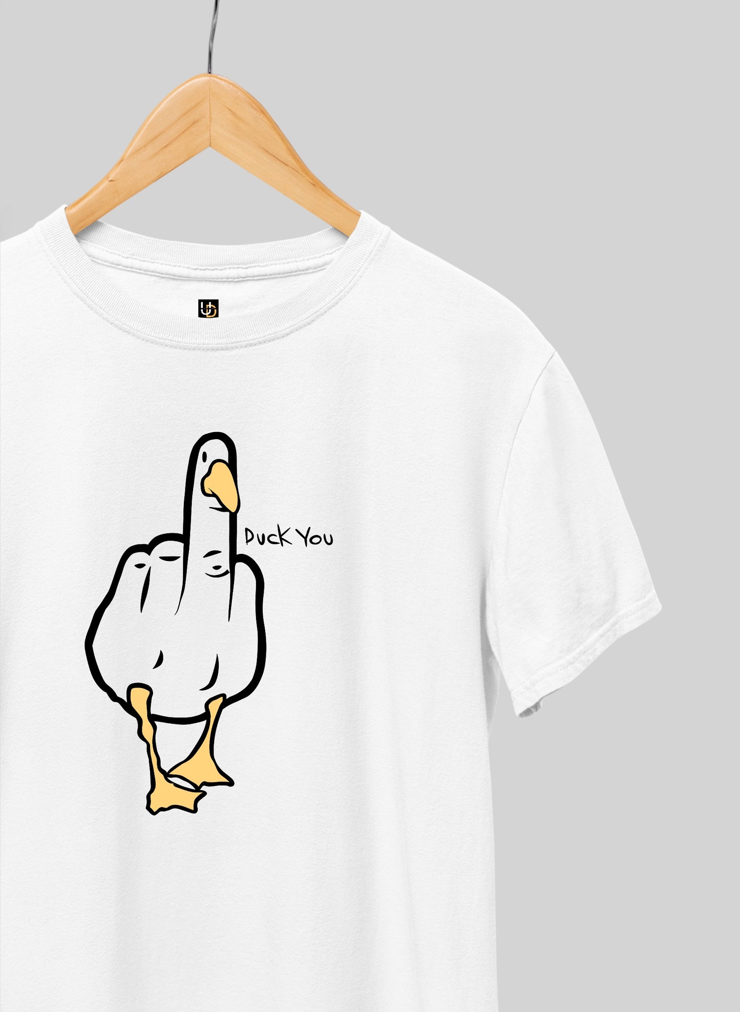 Duck You White Half Sleeve T-Shirt