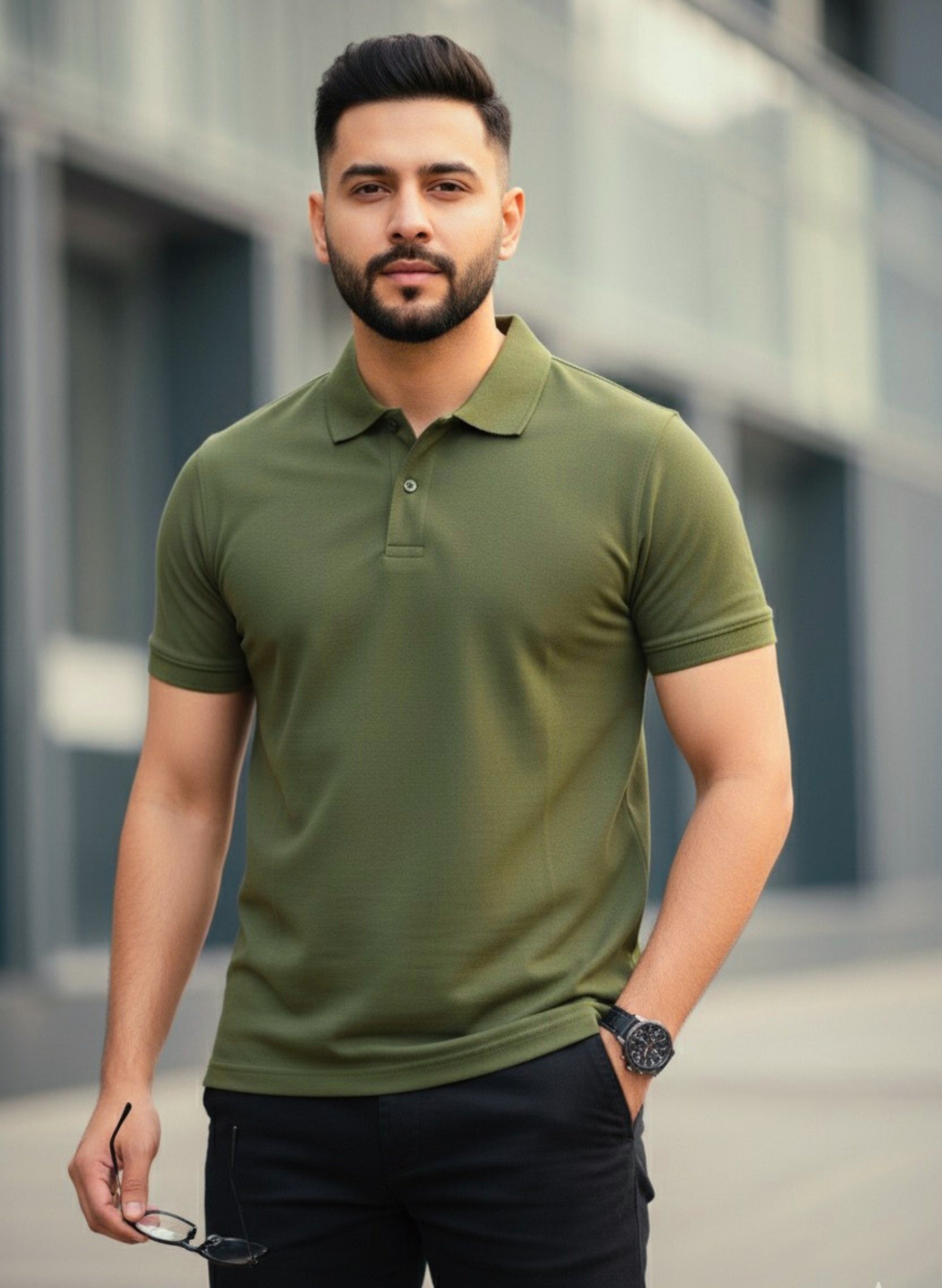 Army Green Polo T-shirt