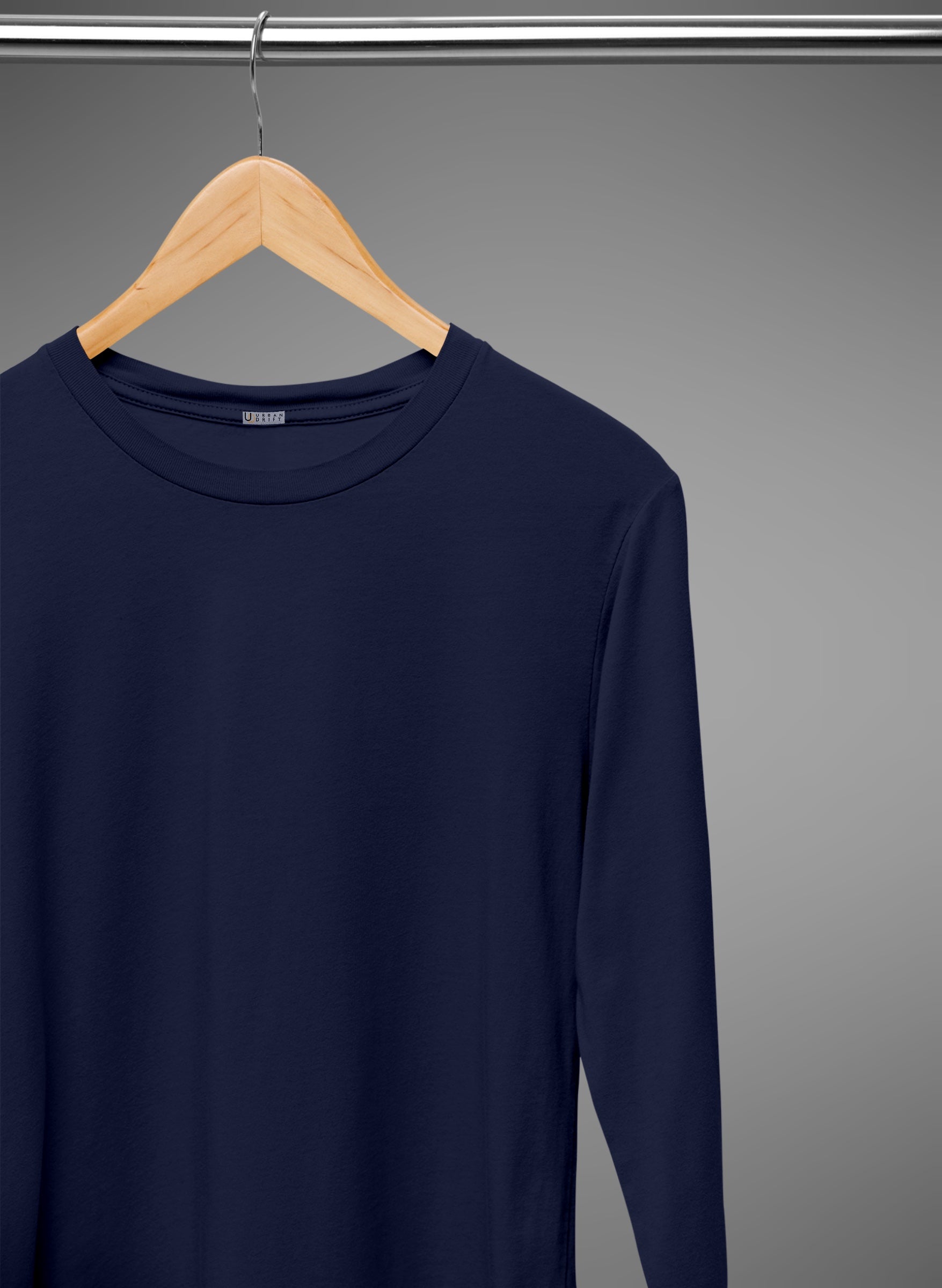 Navy Blue Full Sleeve T Shirt – Urban Drift - Main Image