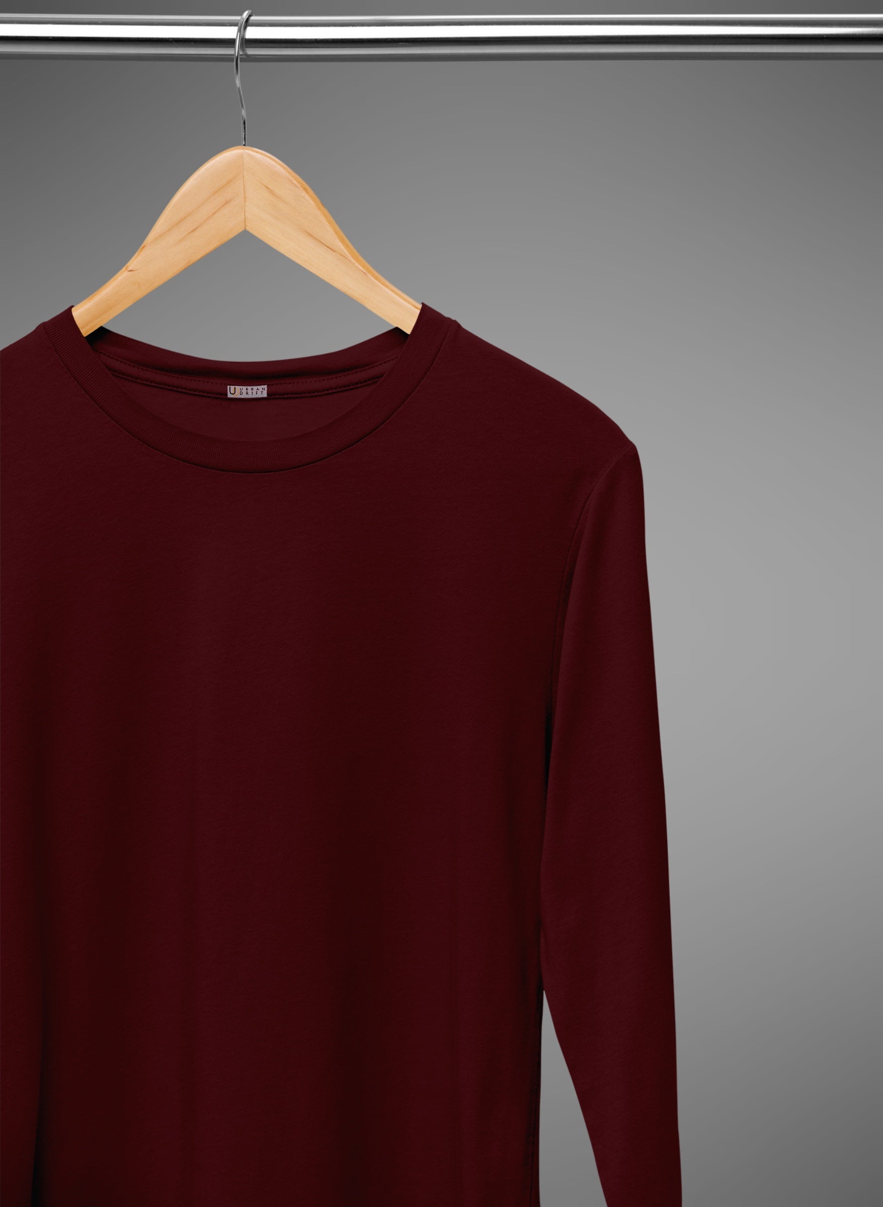 Maroon Full Sleeve T Shirt - Main Image