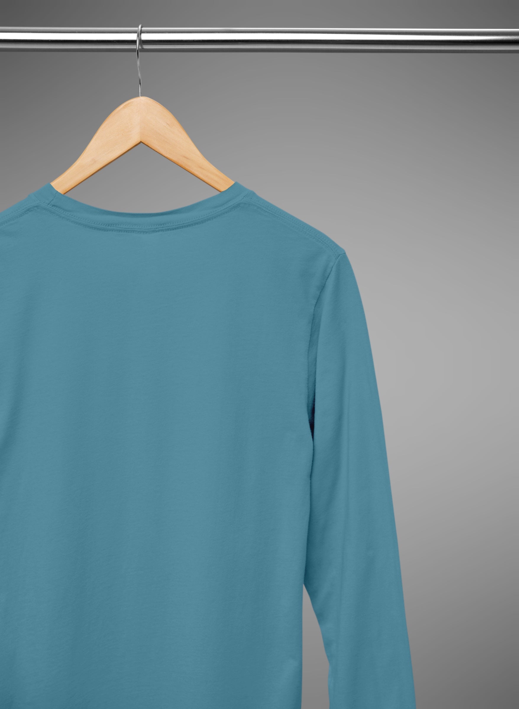 Aqua Blue Full Sleeve T Shirt