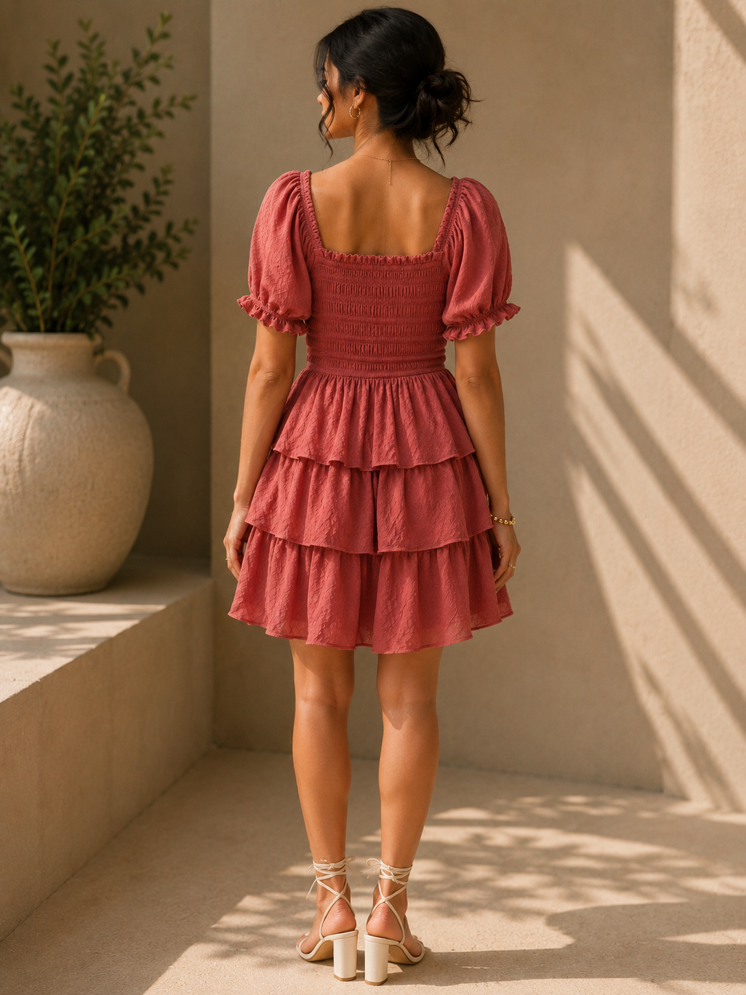 Summer Blush Ruffle dress