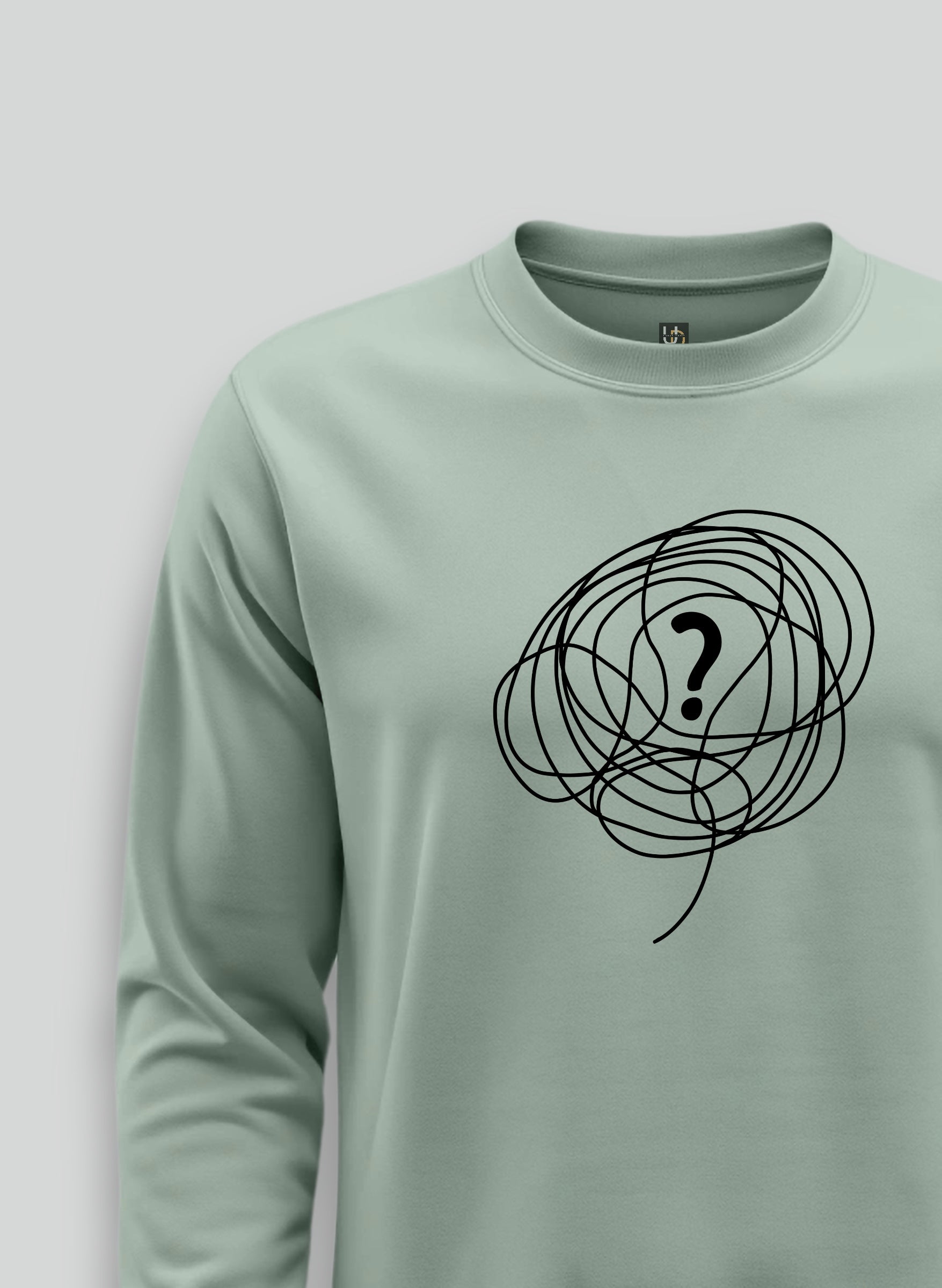 Confused Mint Green Sweatshirt