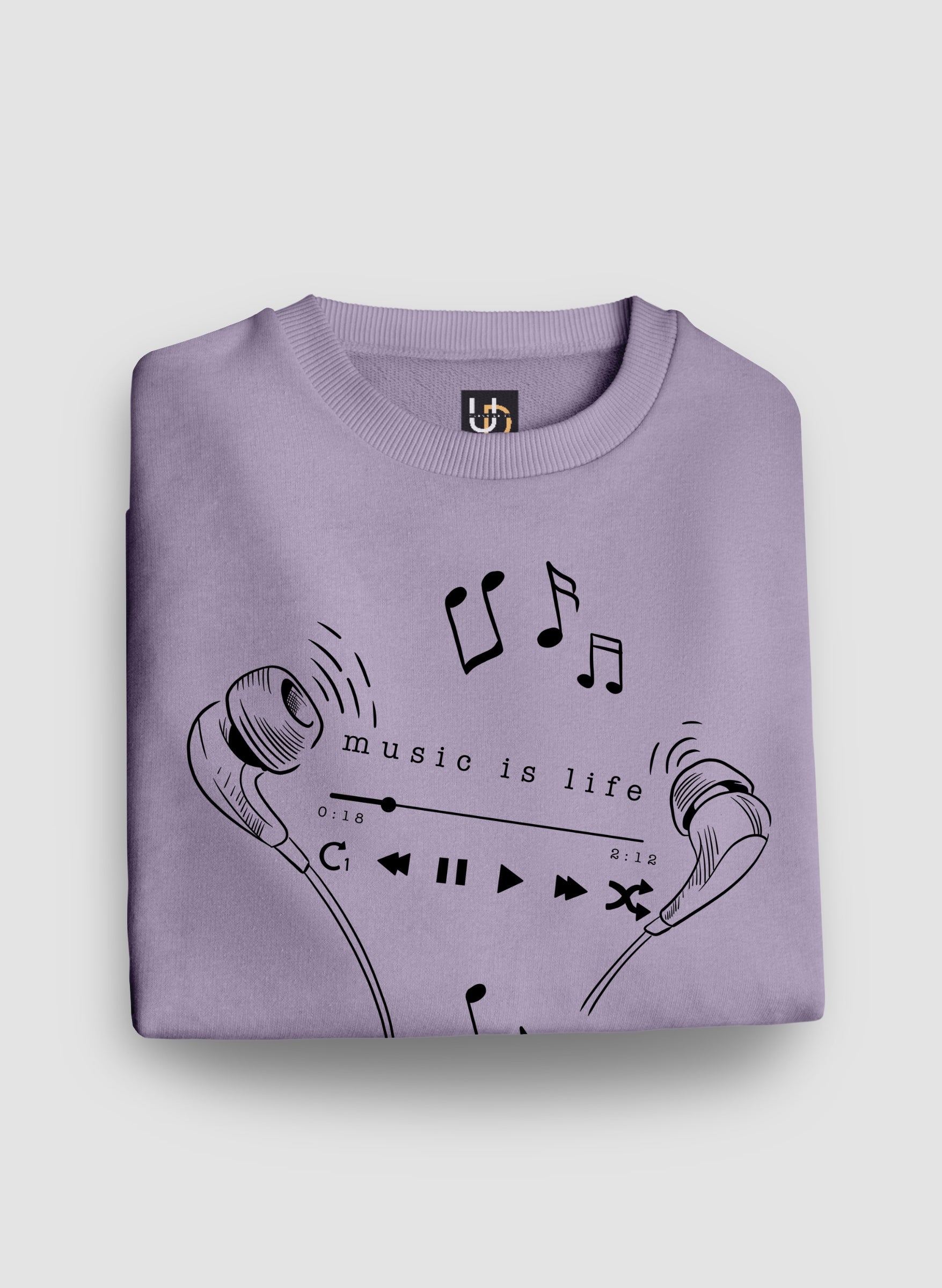 Music is life Lavender Sweatshirt