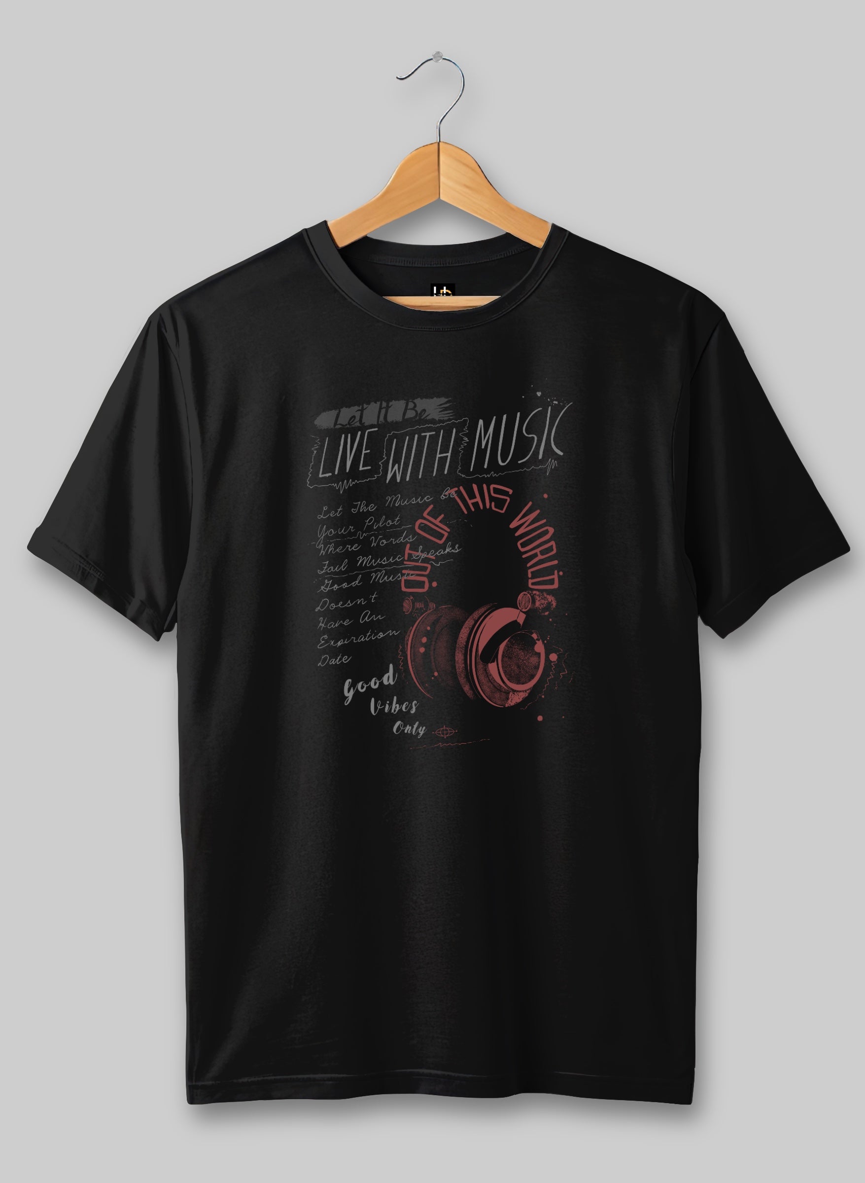 Live With Music Half Sleeve T-Shirt