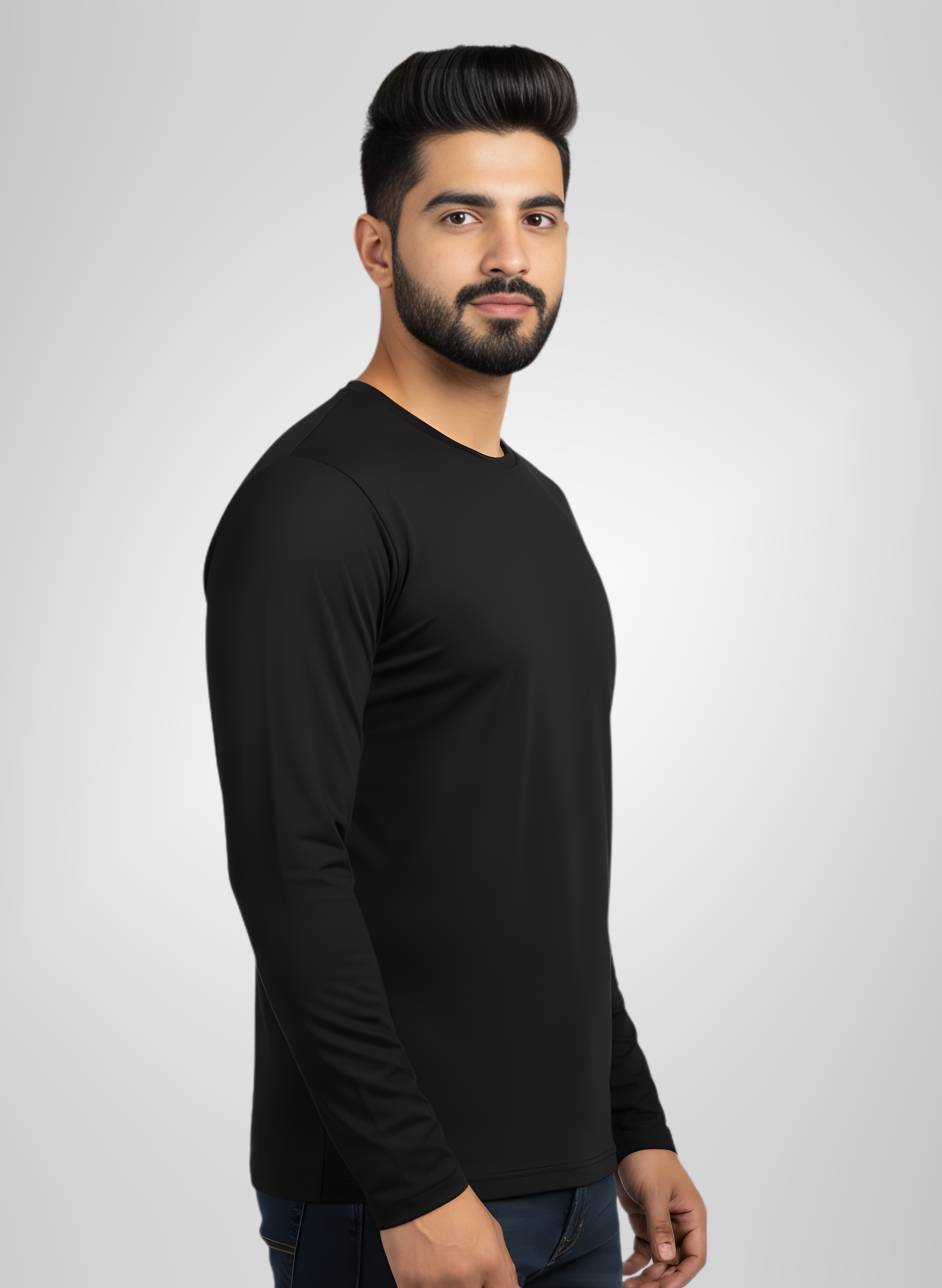 Black Full Sleeve T-Shirt
