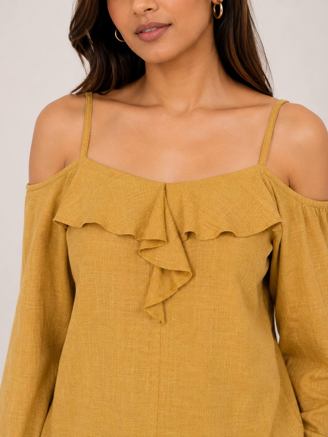 Golden Frill Top