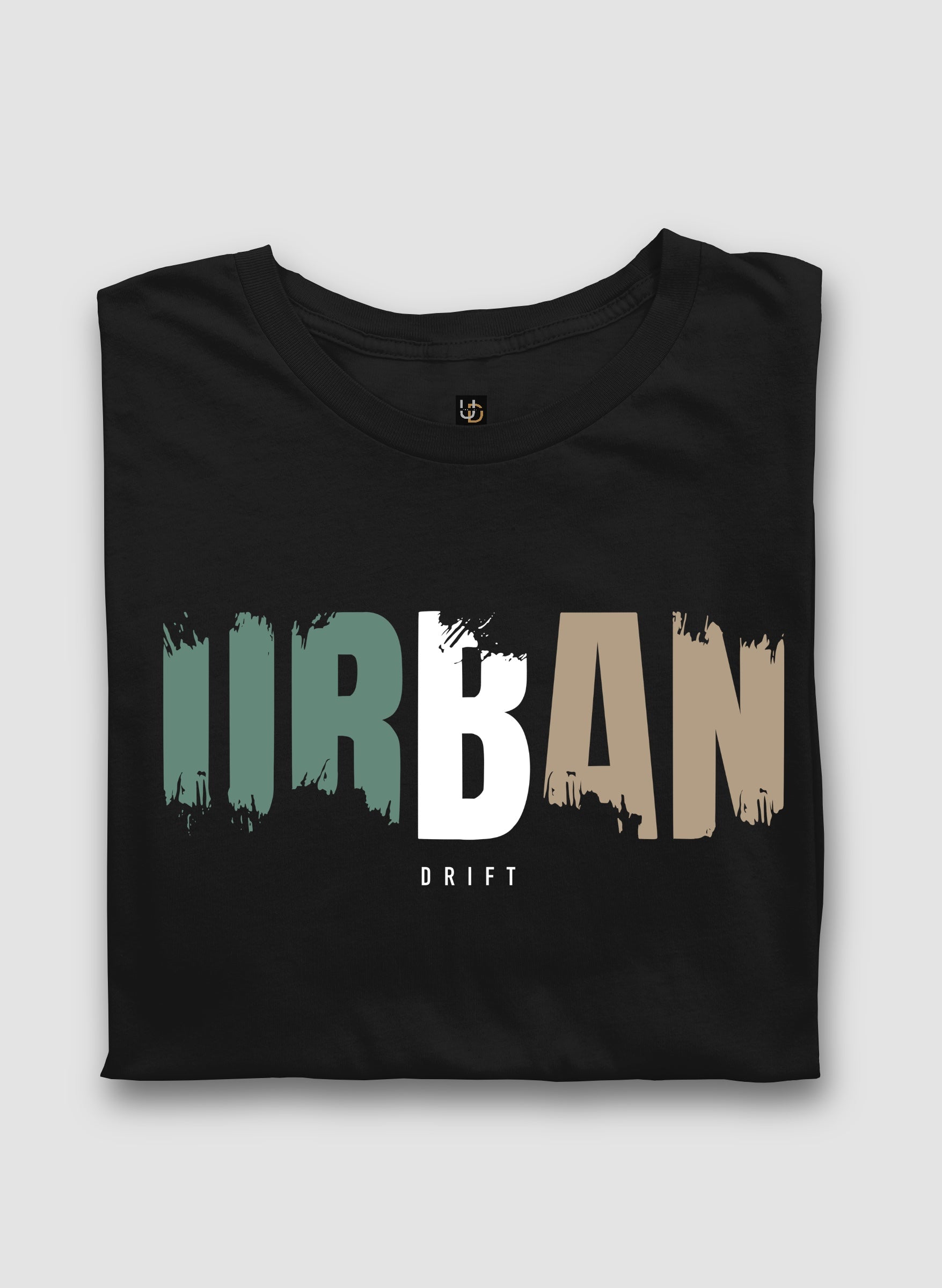 URBAN Black Half Sleeve T-Shirt