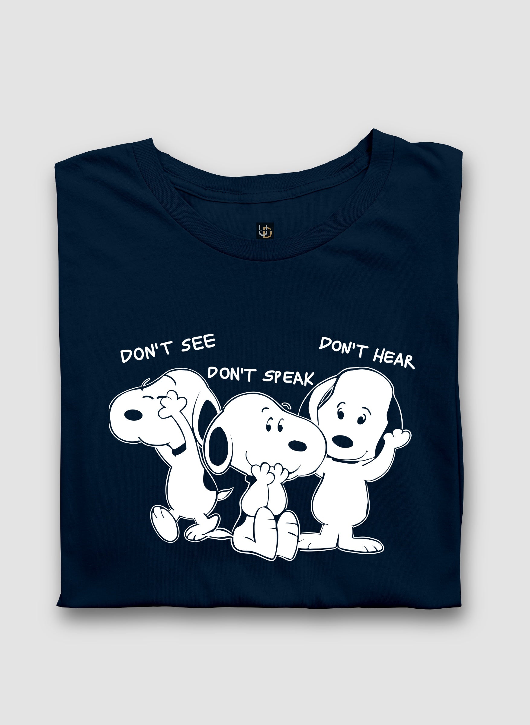 Snoopy Teal Blue Half Sleeve T-Shirt