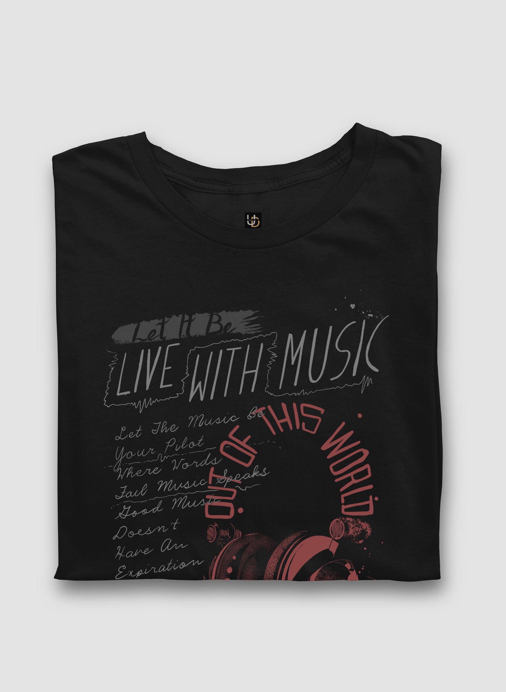 Live With Music Half Sleeve T-Shirt