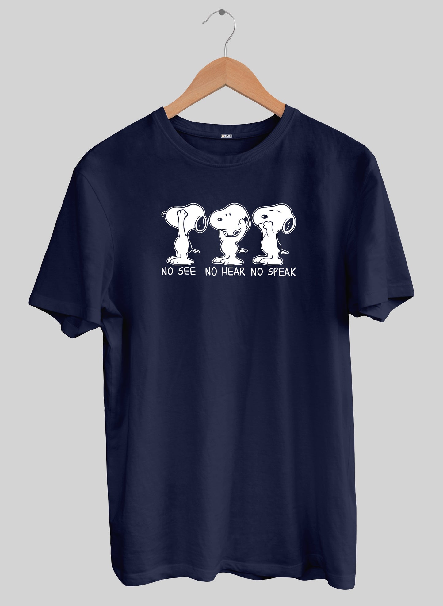 Snoopy Silence Navy Half Sleeve T-Shirt