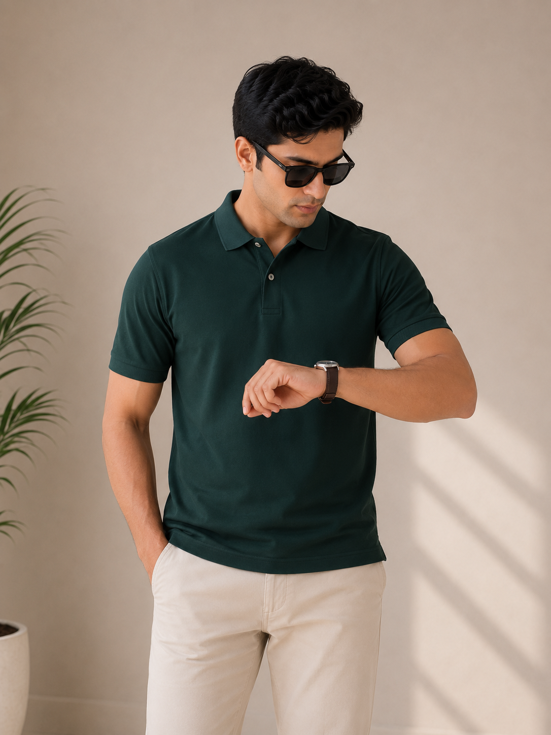 Bottle Green Polo T-shirt
