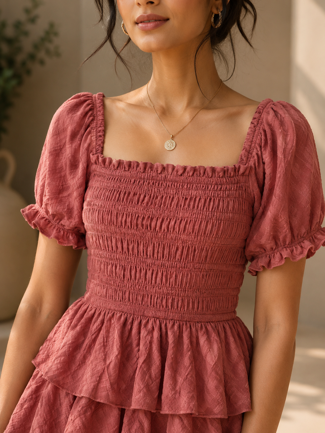 Summer Blush Ruffle dress