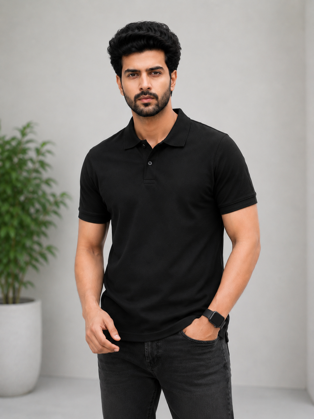 Black Polo T-shirt