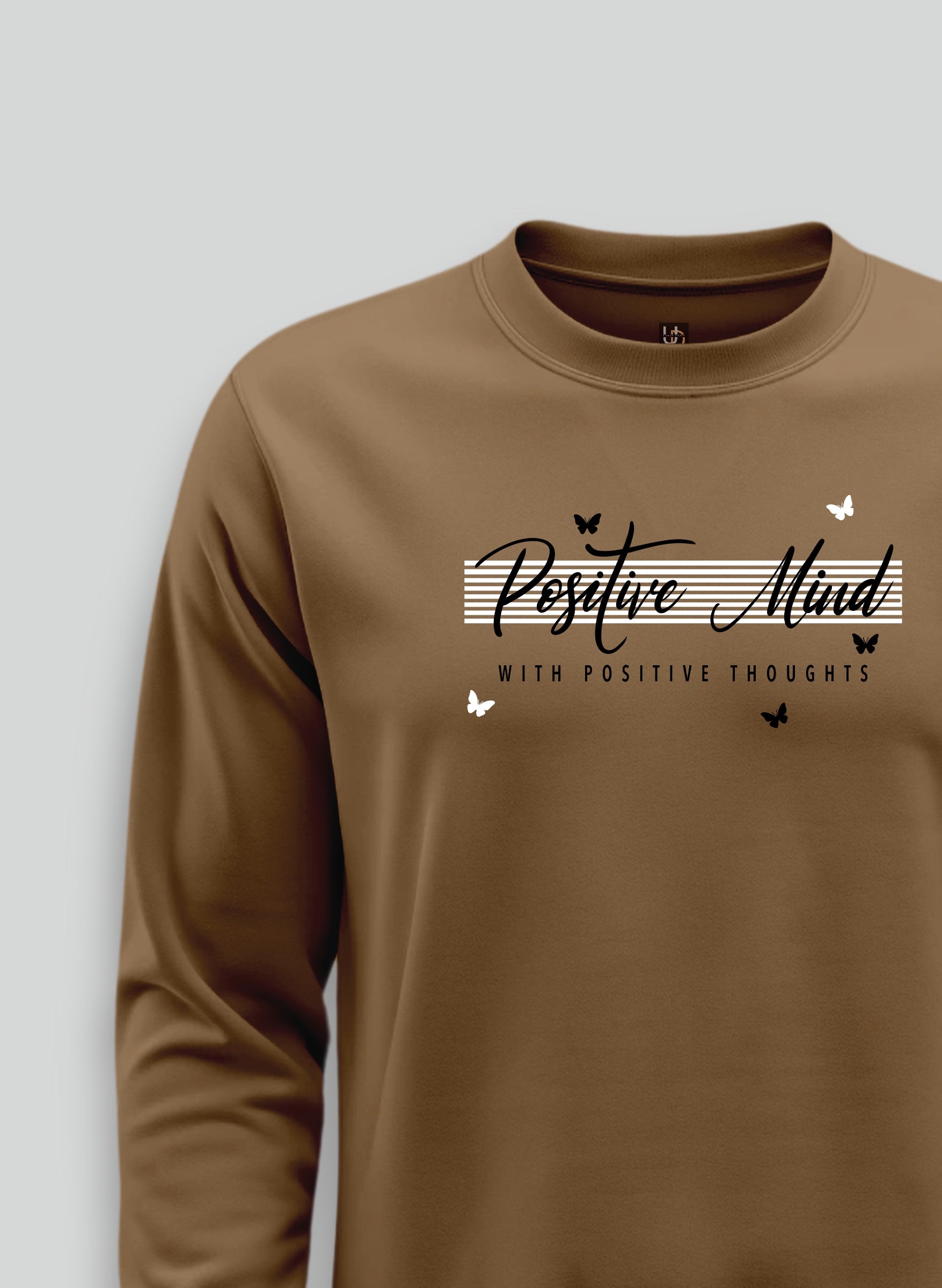 Positive Mind Beige Sweatshirt