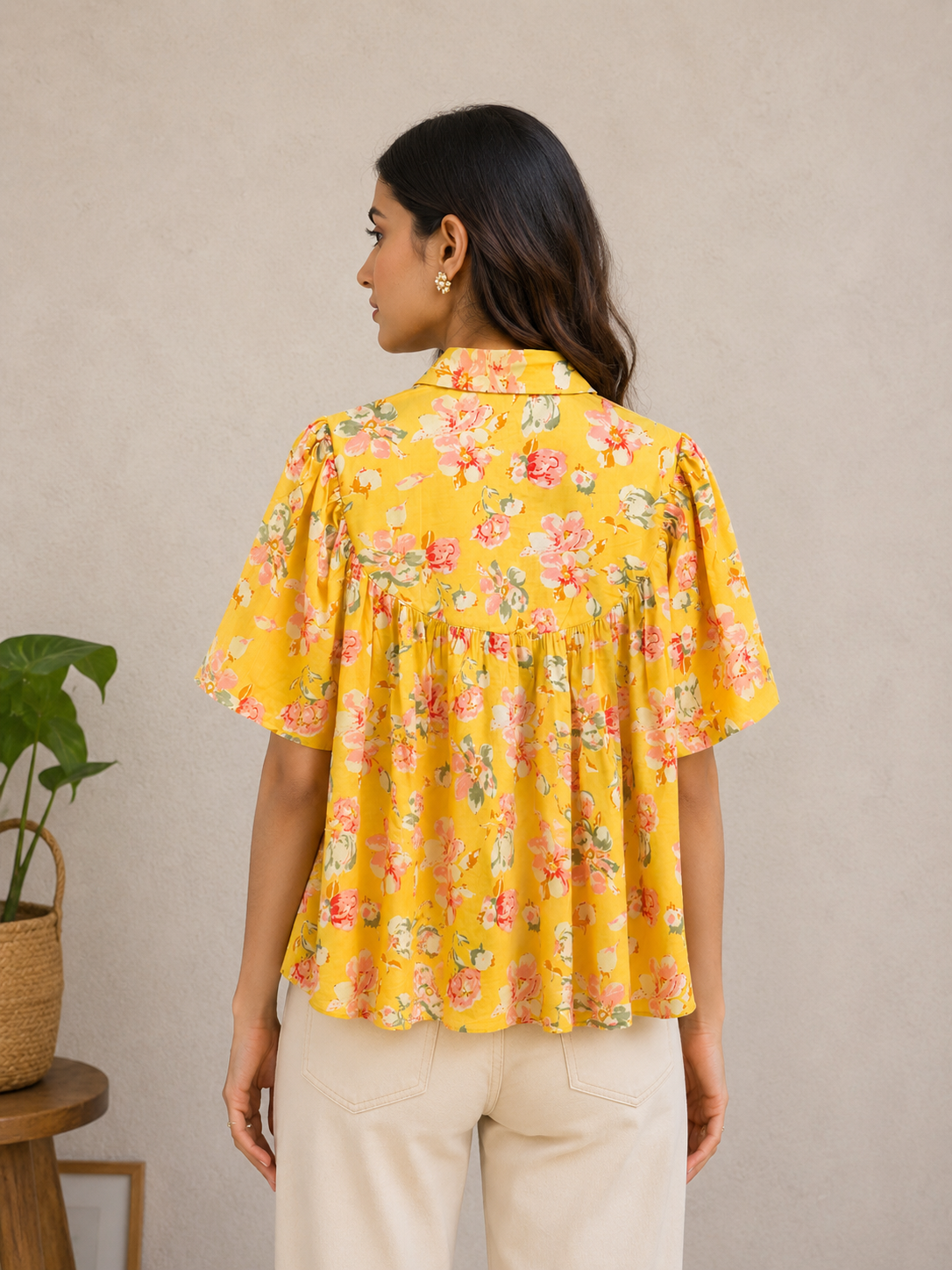 Sunlit Blossom Shirt Top