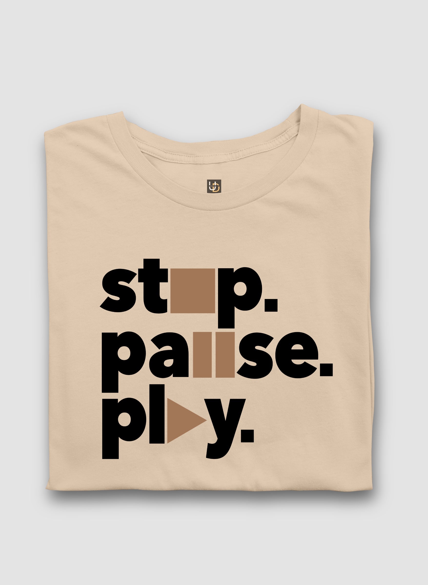 Stop Pause Play Half Sleeve T-Shirt
