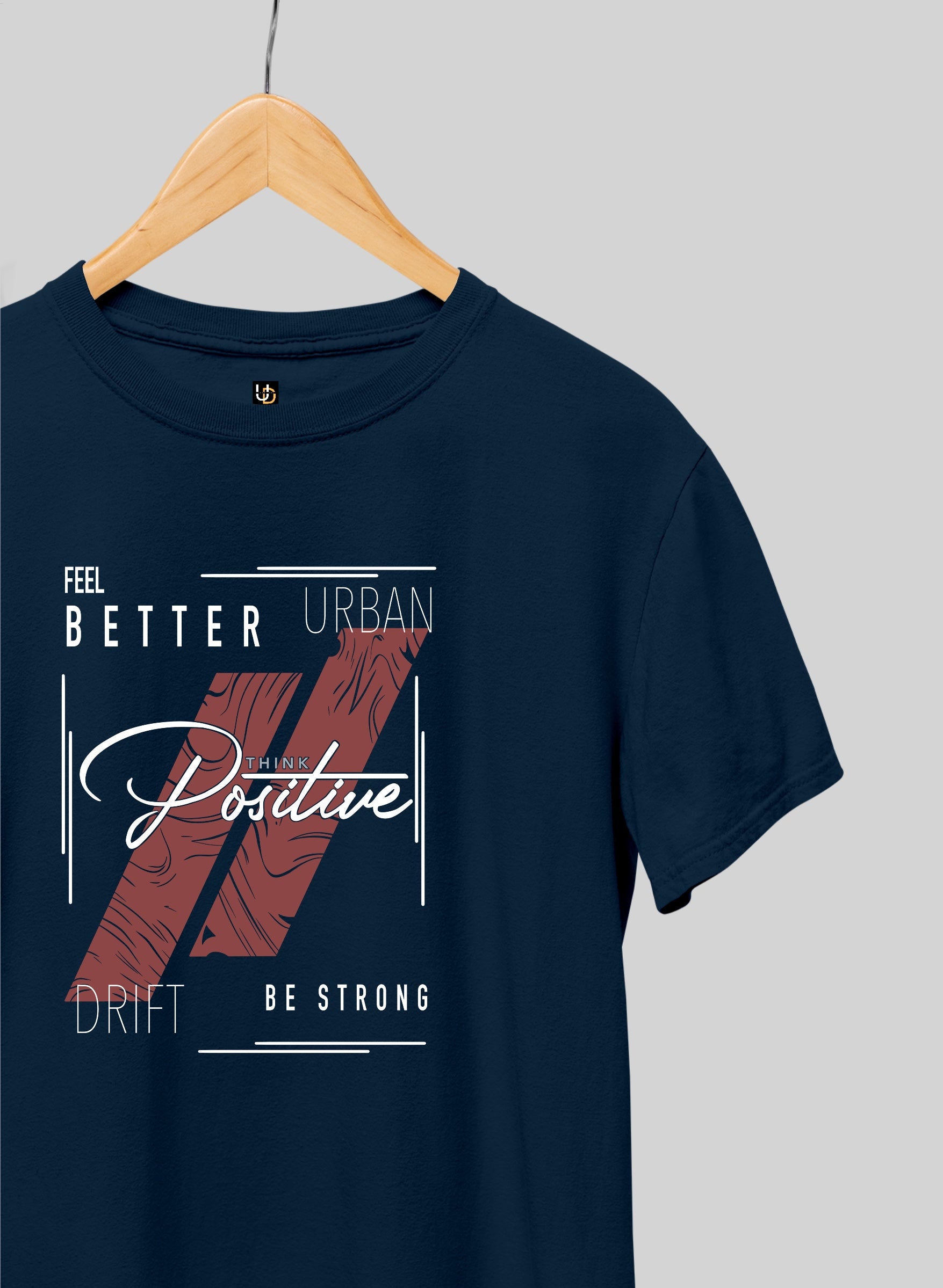 Think Positive Half Sleeve T-Shirt