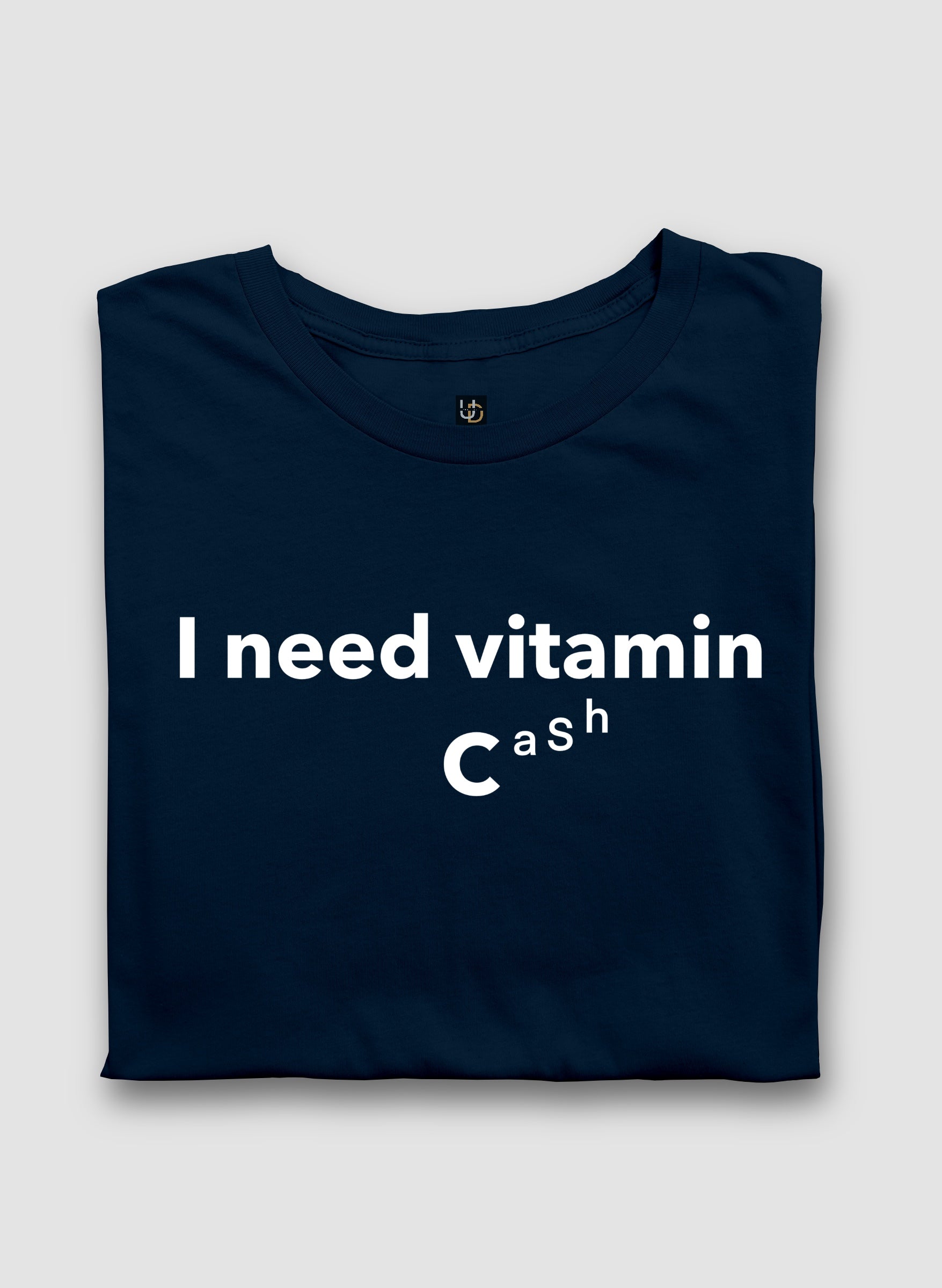 Vitamin Cash Teal Blue Half Sleeve T-Shirt