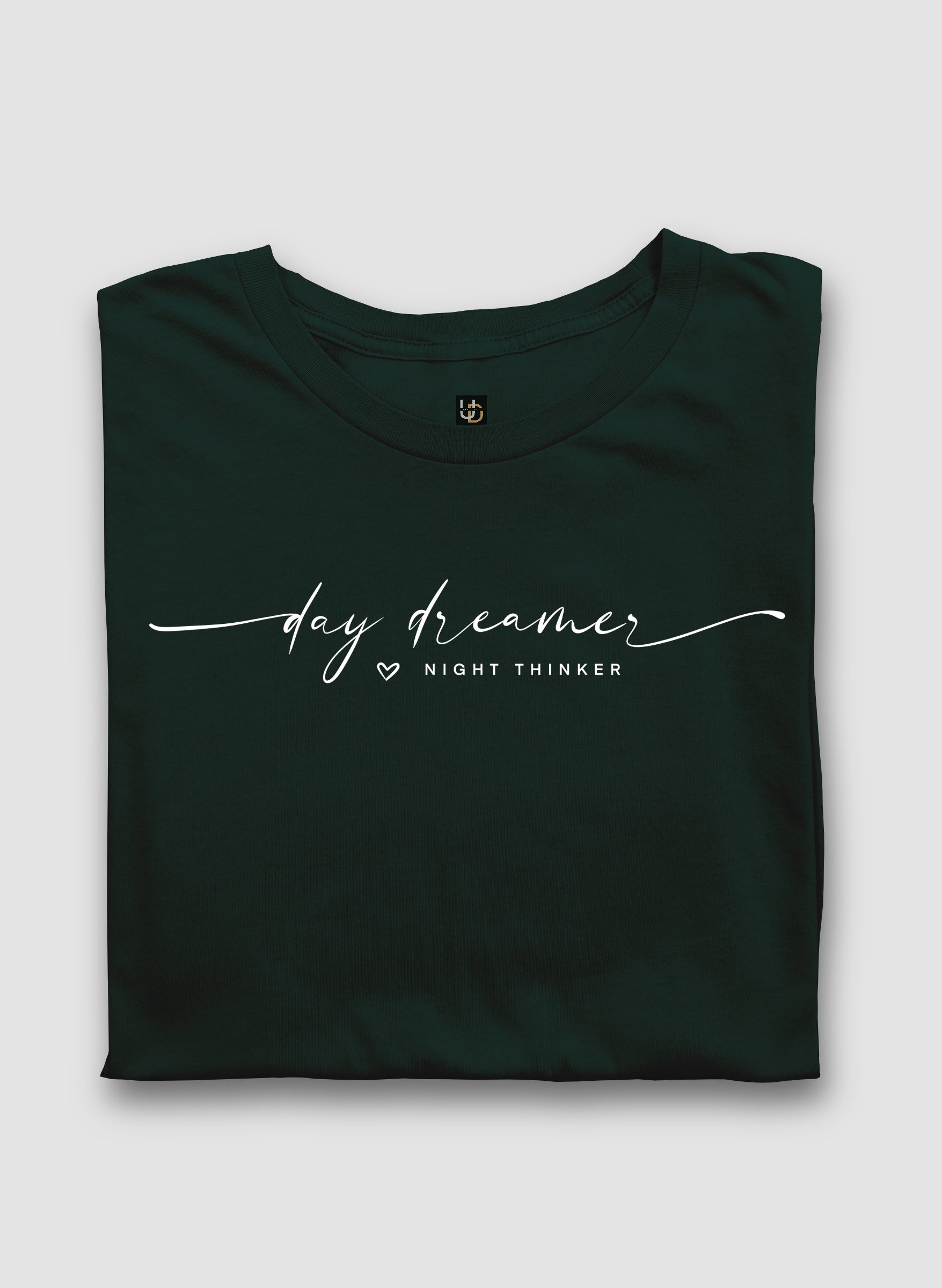 Day Dreamer Bottle Green Half Sleeve T-Shirt