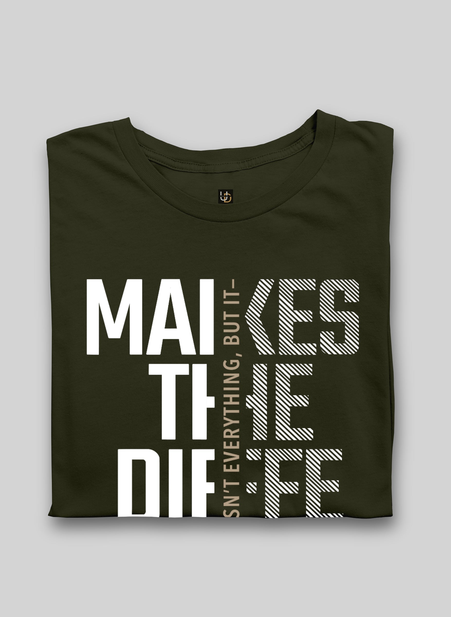 Money Army Green Half Sleeve T-Shirt