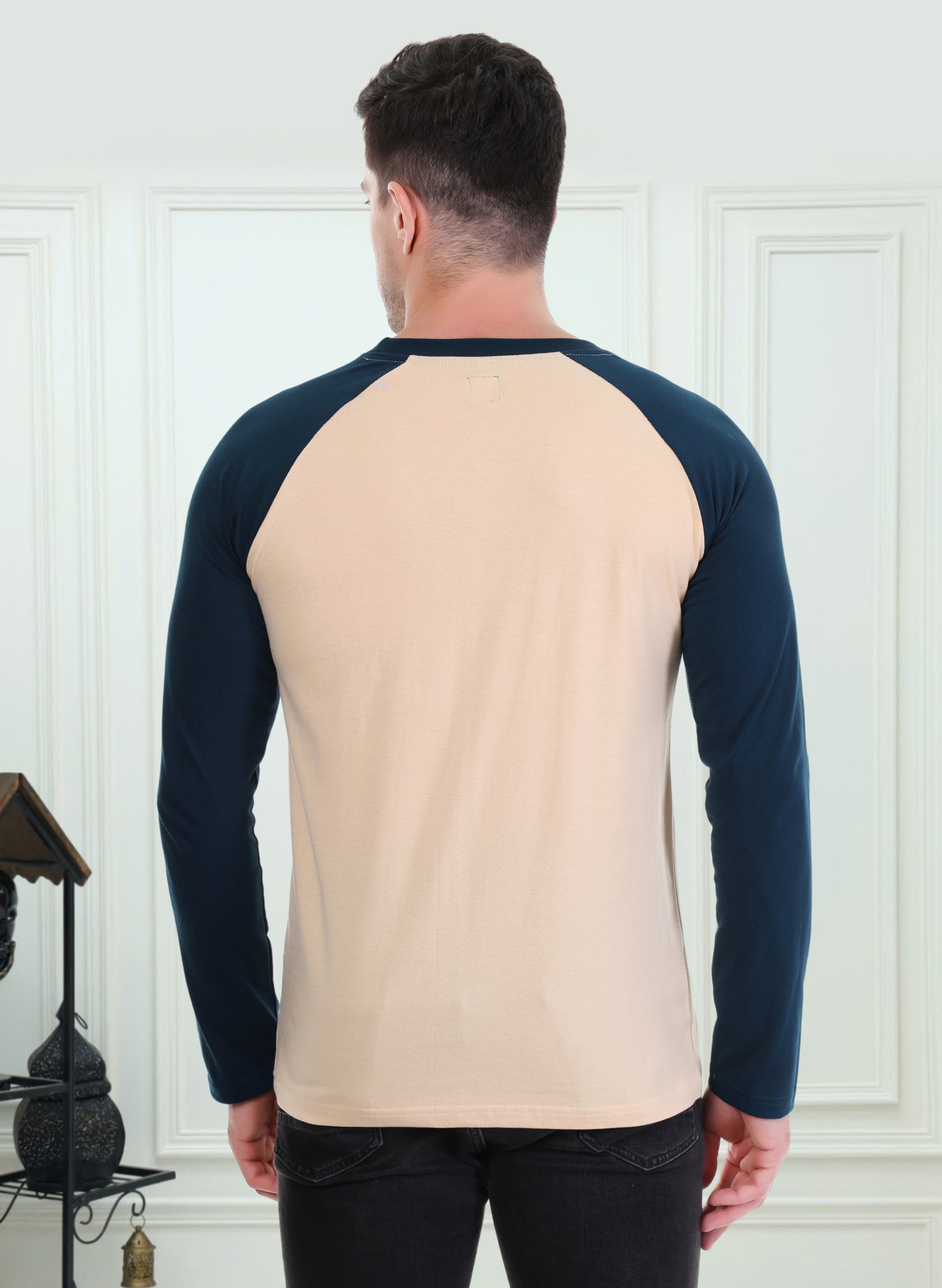 Tea Blue-Sandal Full Sleeve T-Shirt