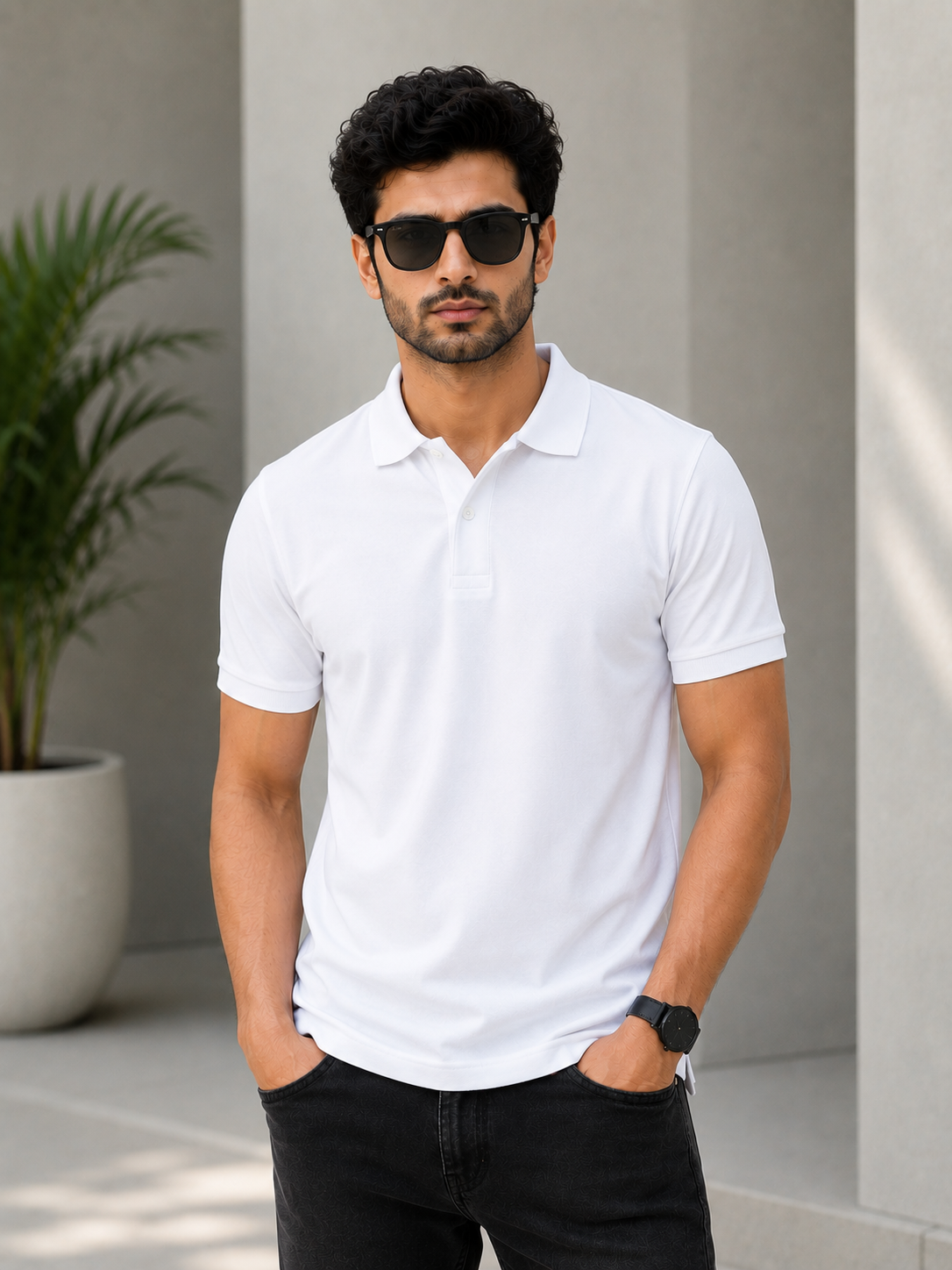 White Polo T-shirt
