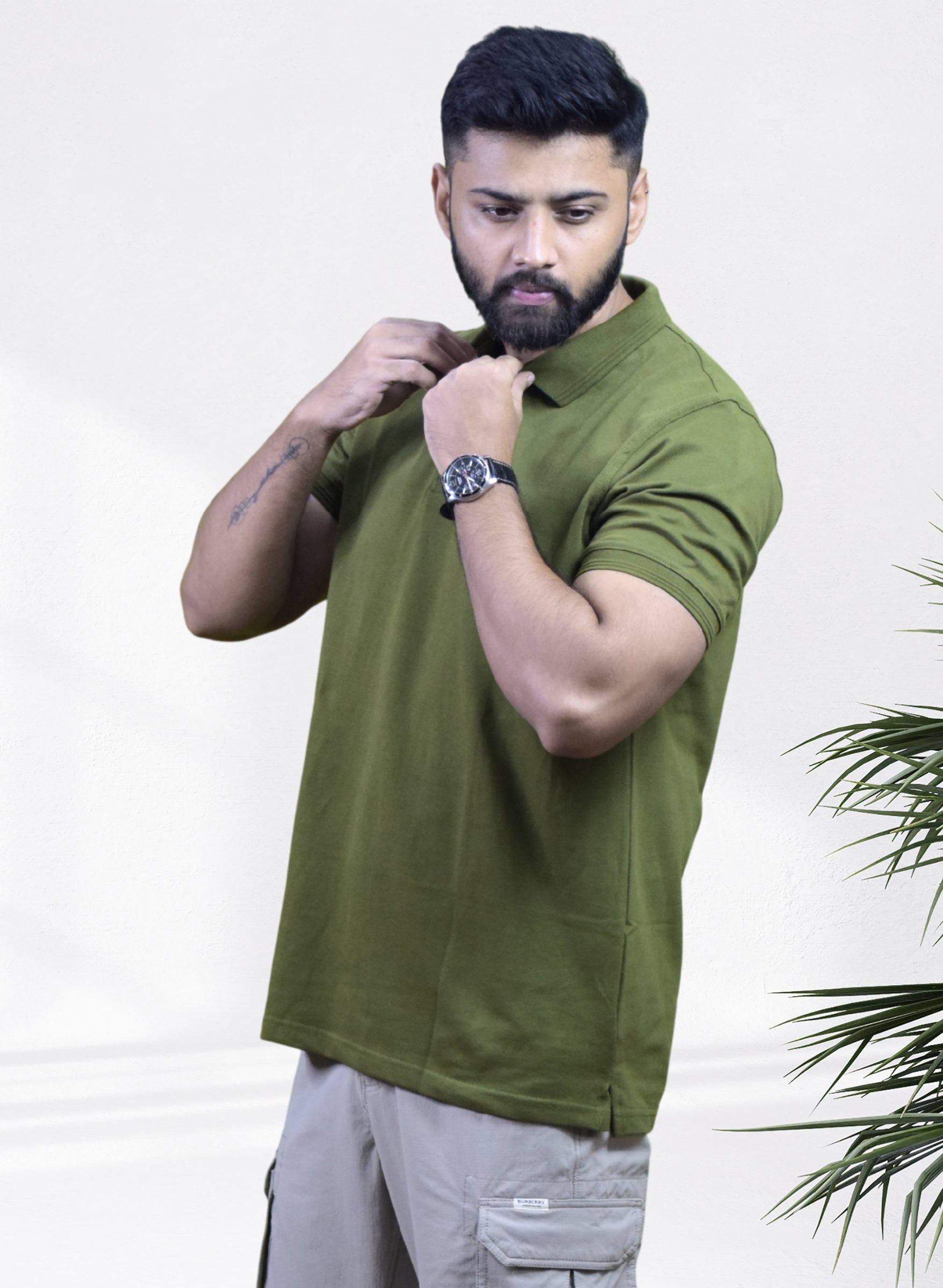Army Green Polo T-shirt