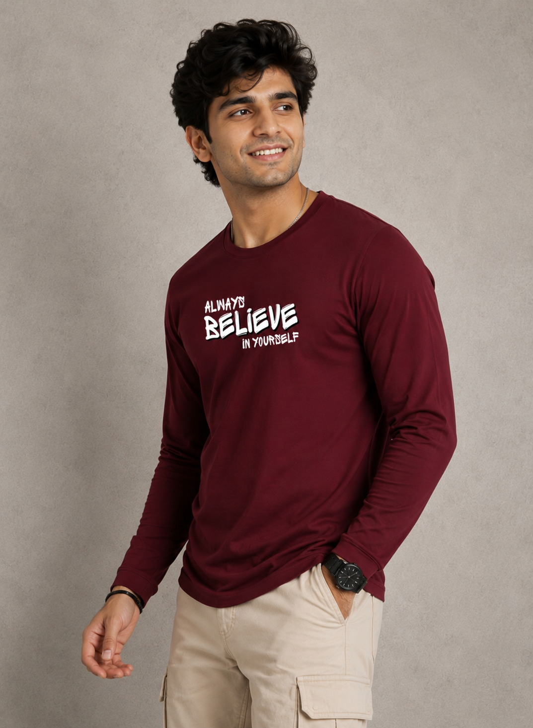 Always Believe Yourself Full Sleeve T-Shirt
