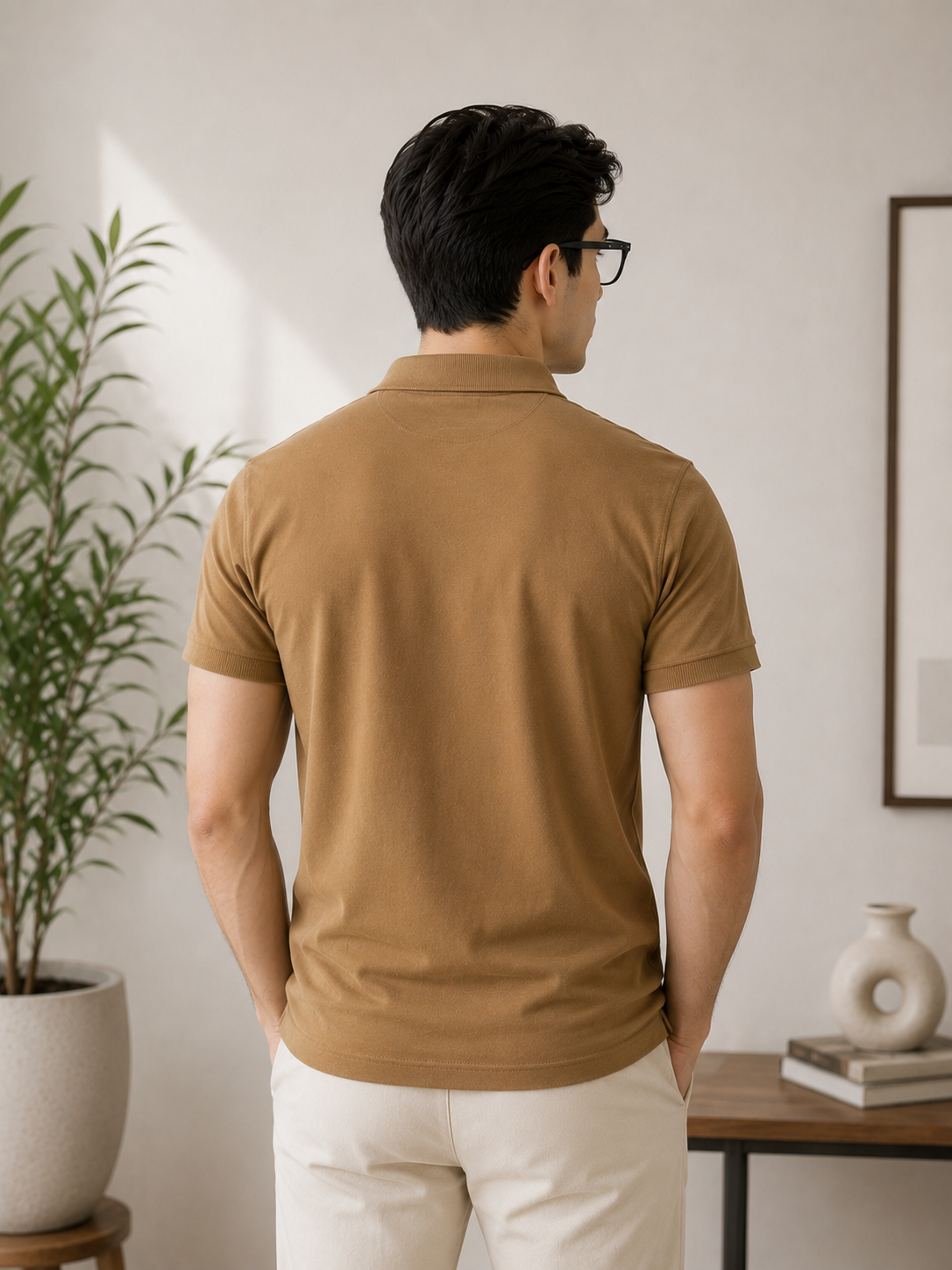 Beige Polo T-shirt