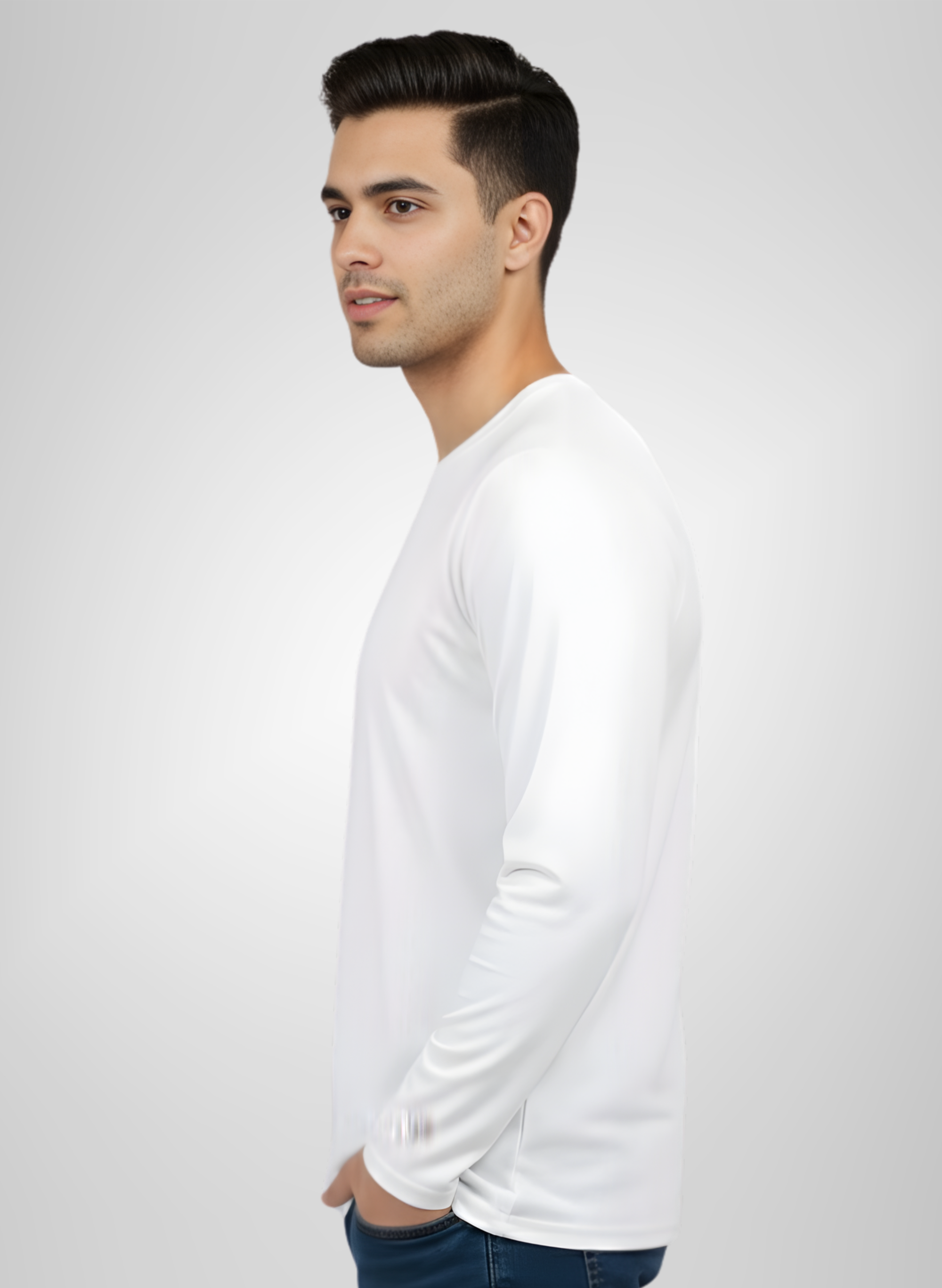 White Full Sleeve T-Shirt
