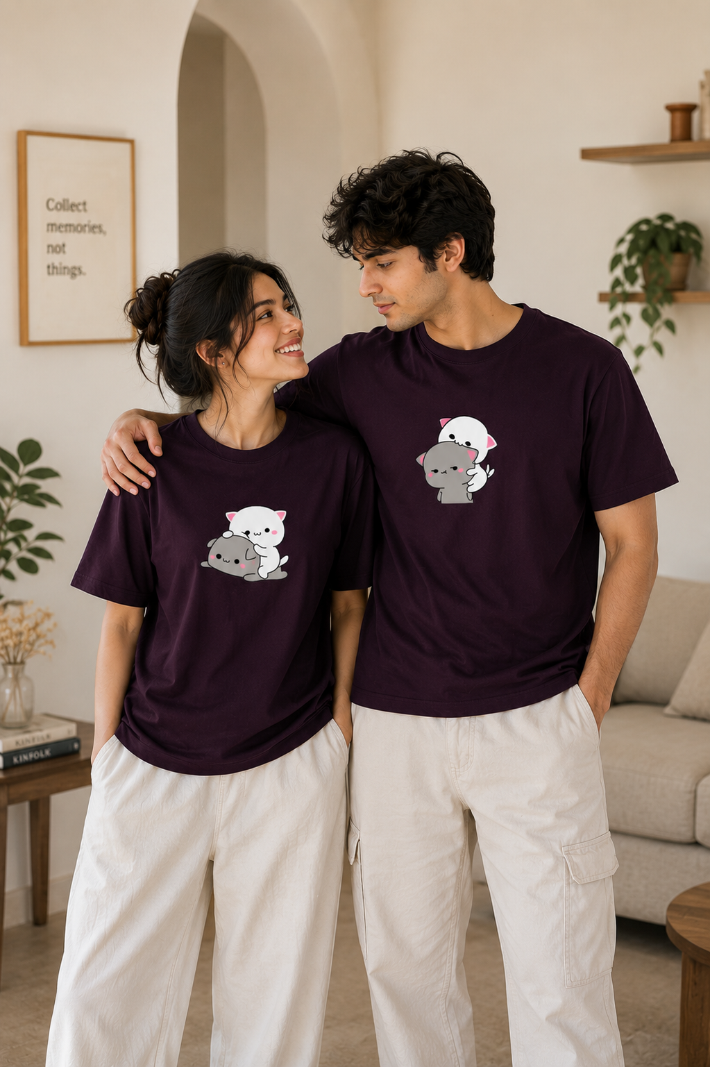 Snuggle Buddies Wine Couple Tees