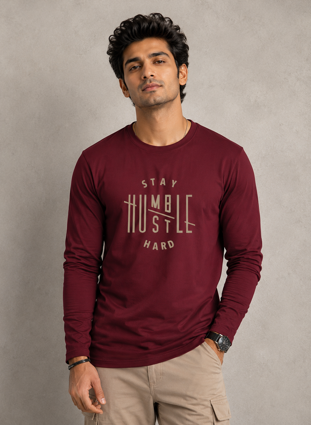 Stay Humble Full Sleeve T-Shirt