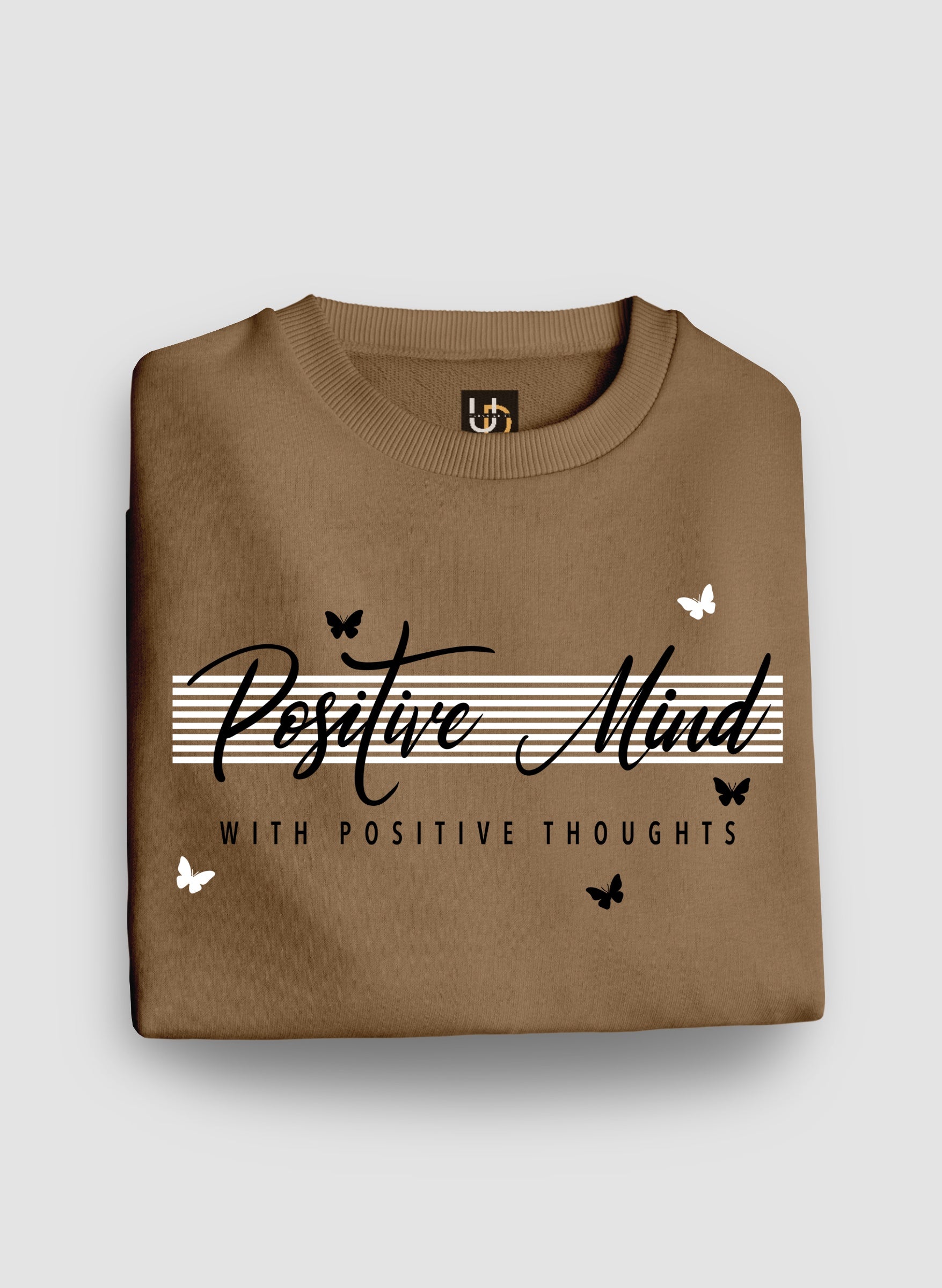 Positive Mind Beige Sweatshirt