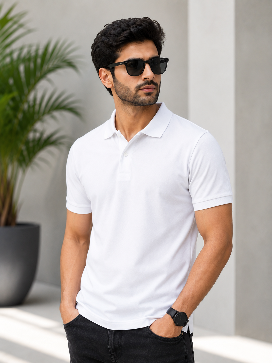 White Polo T-shirt