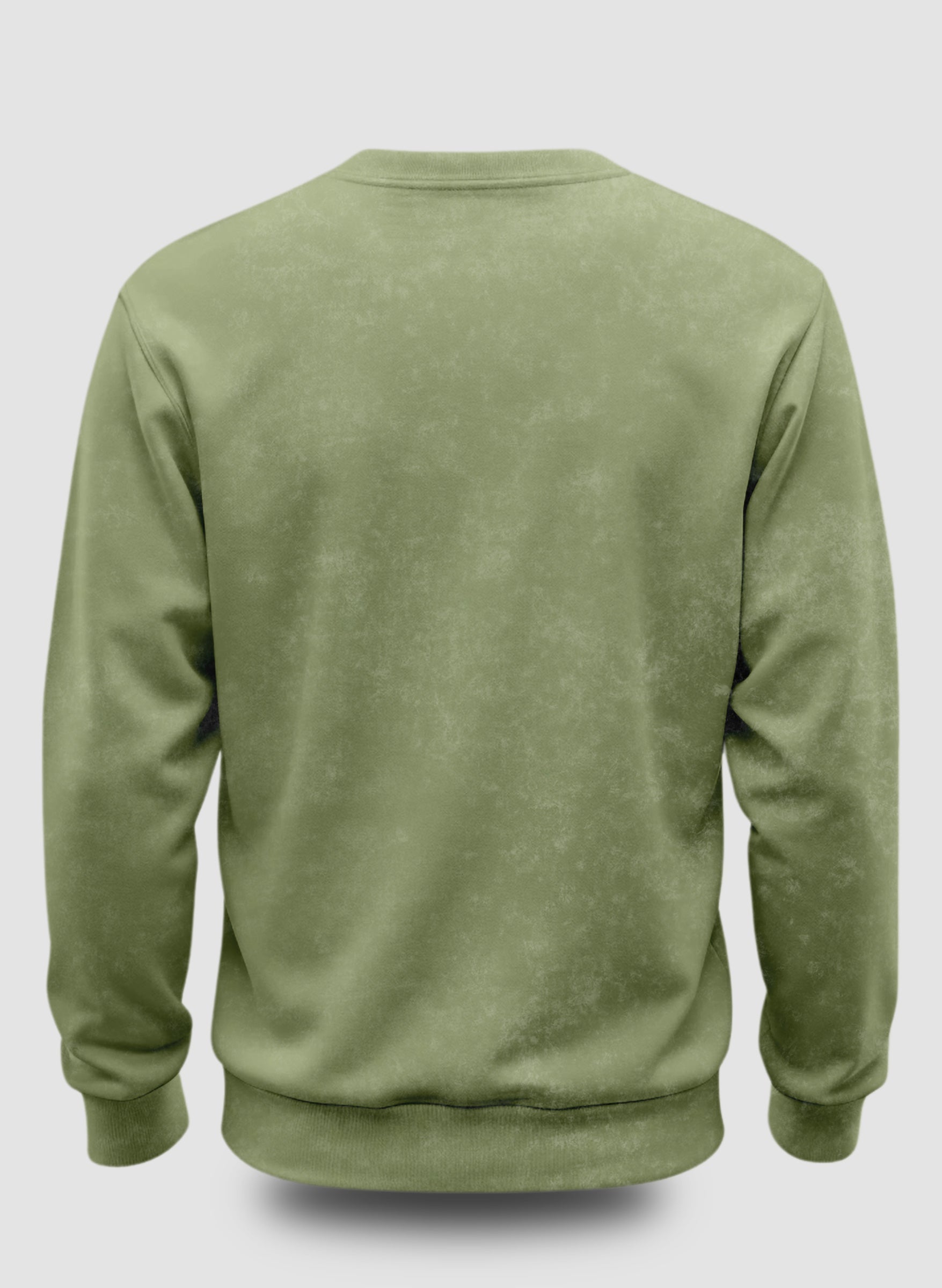 Music is Life Olive Green Optical Pattern Sweatshirt