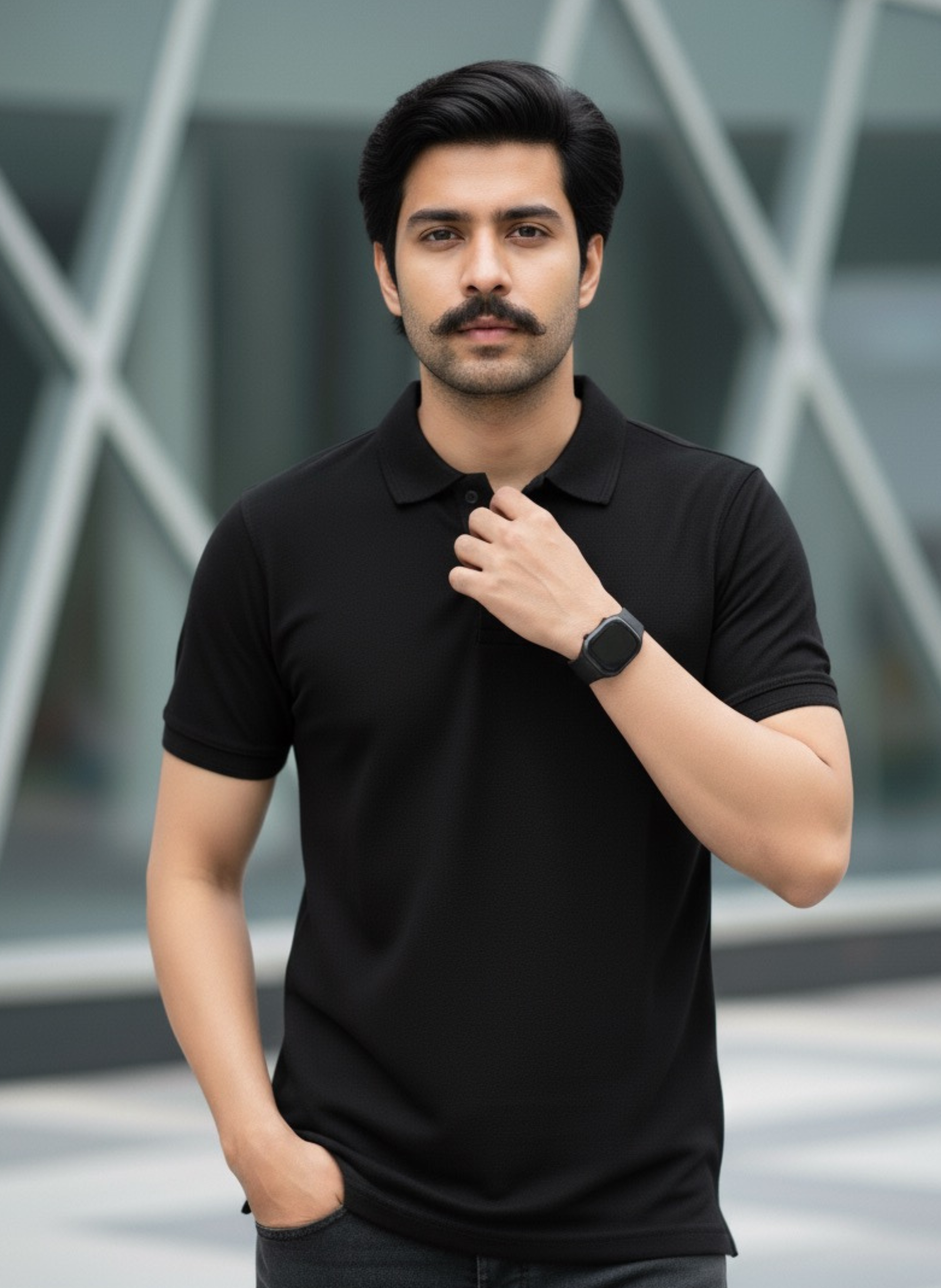 Black Polo T-shirt