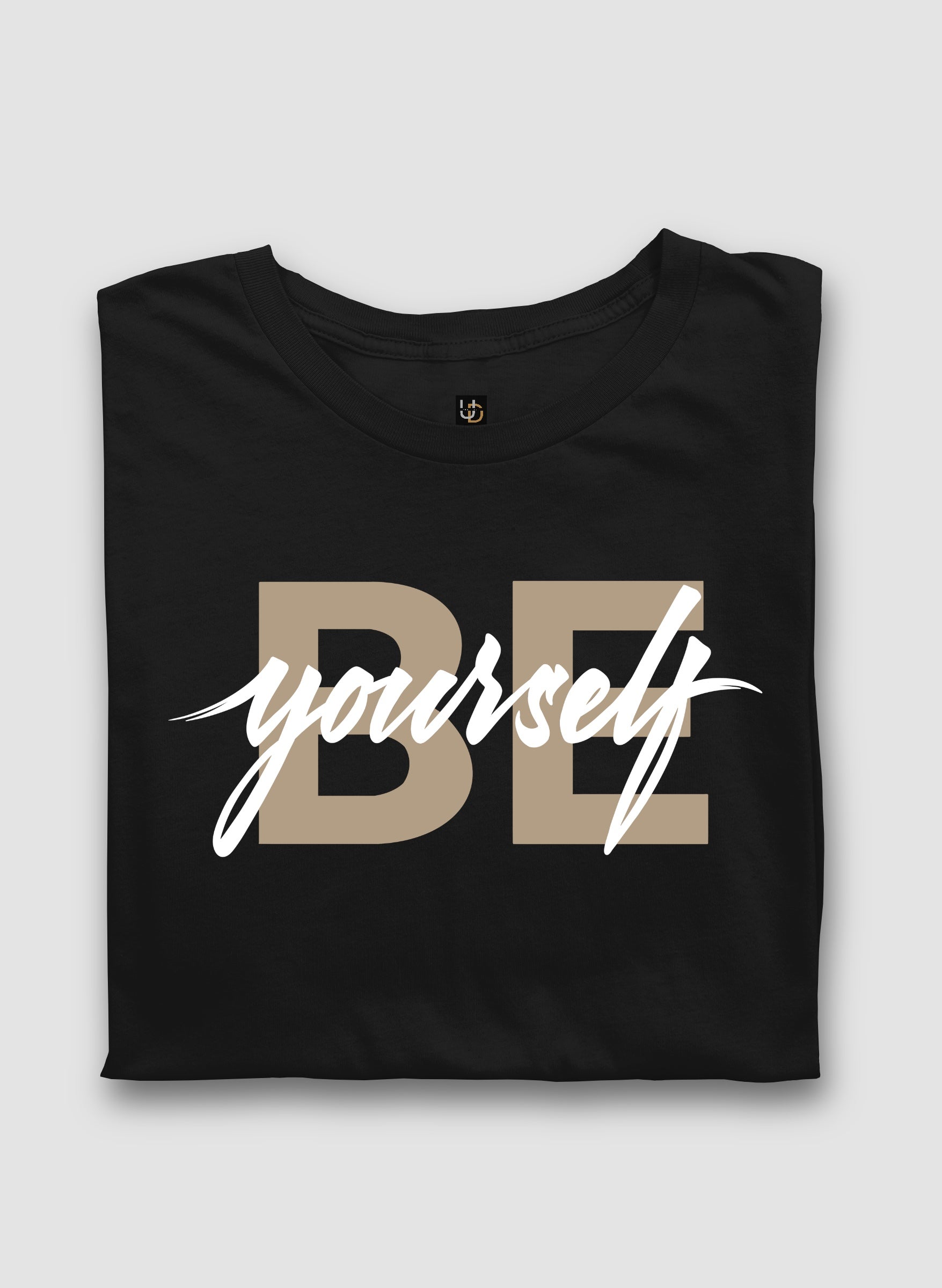 Be Yourself Black Half Sleeve T-Shirt