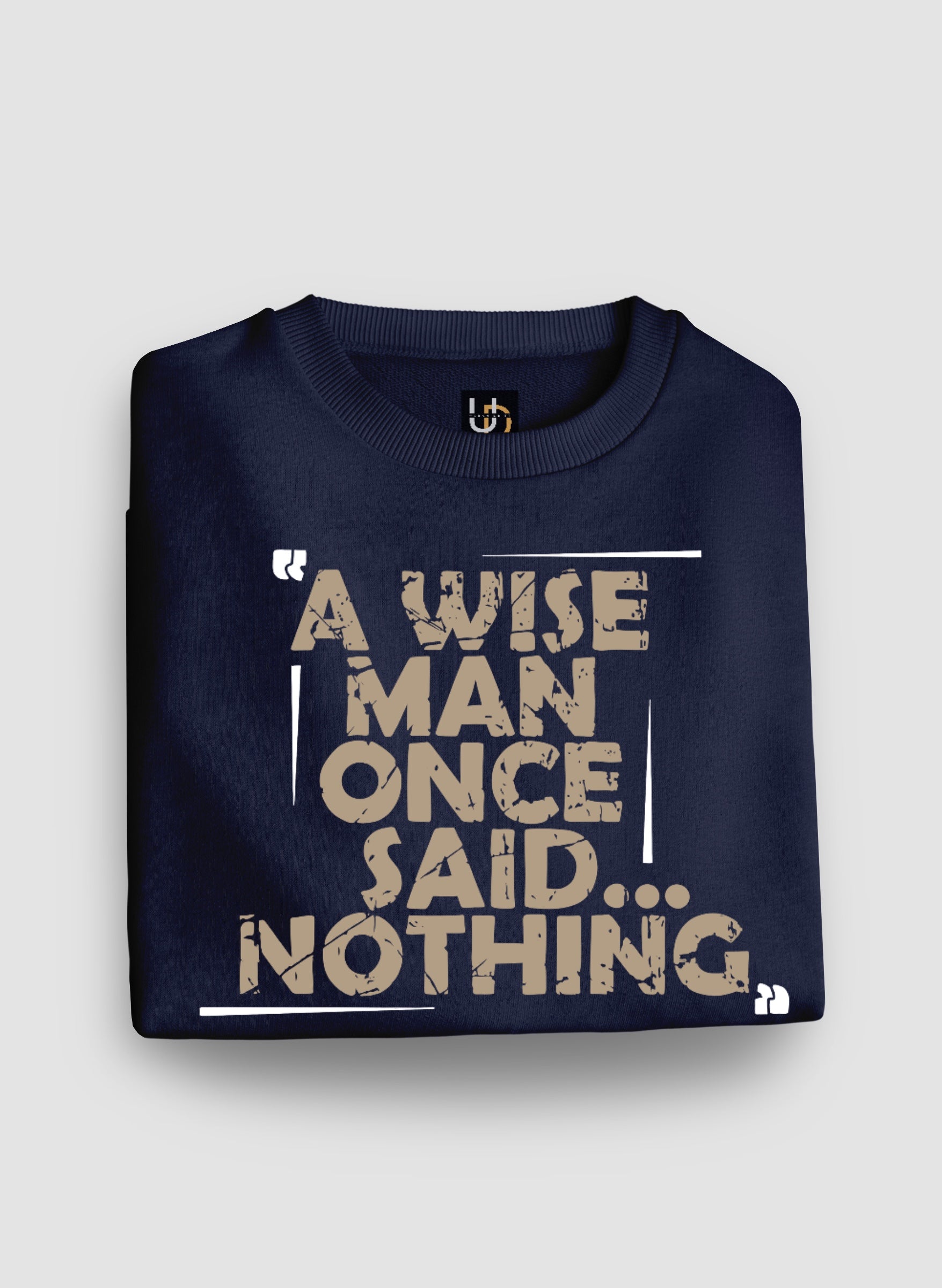 Wise Man Navy Blue Sweatshirt ( with Pockets )