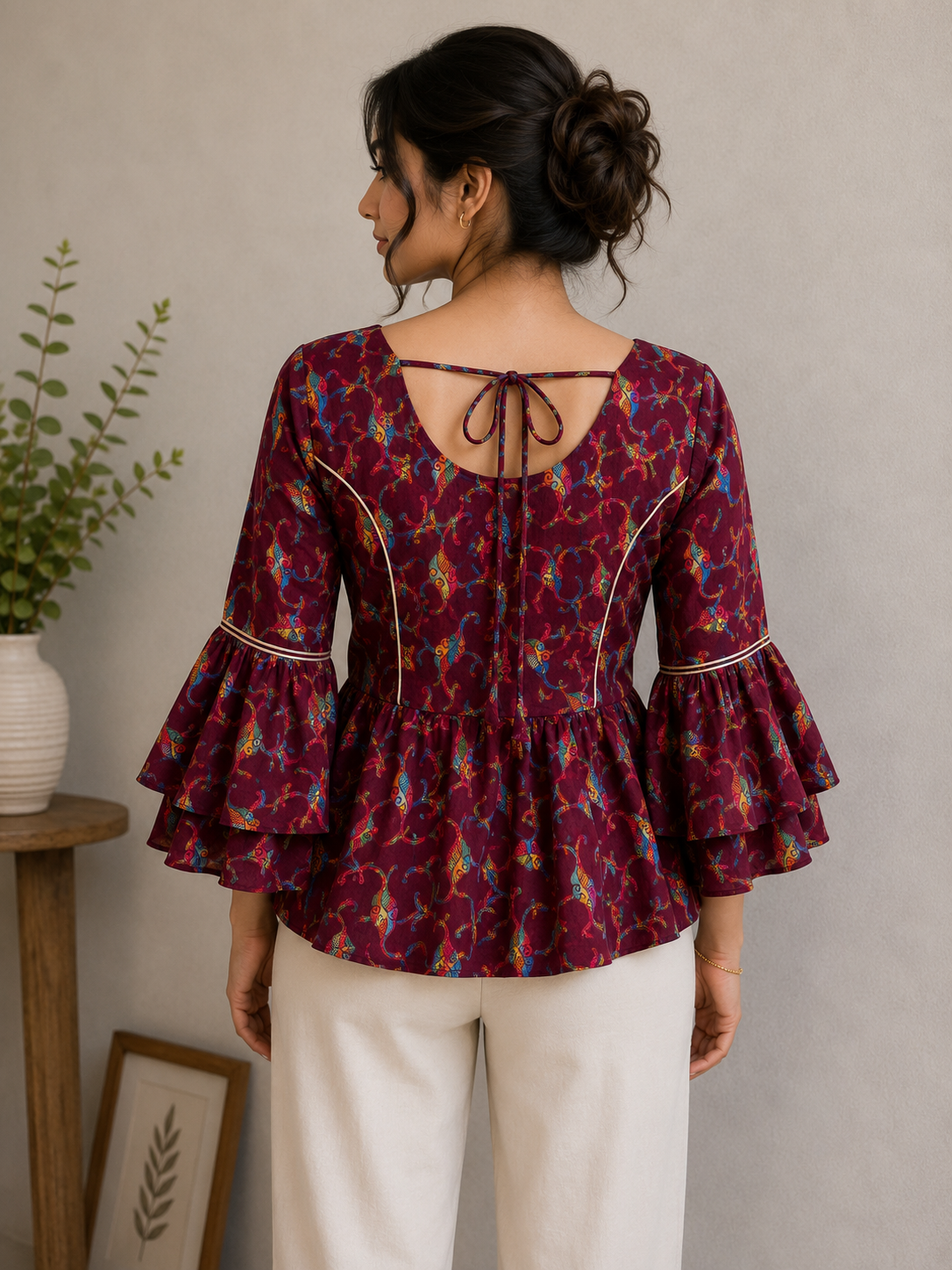 Ruby Ruffle Top