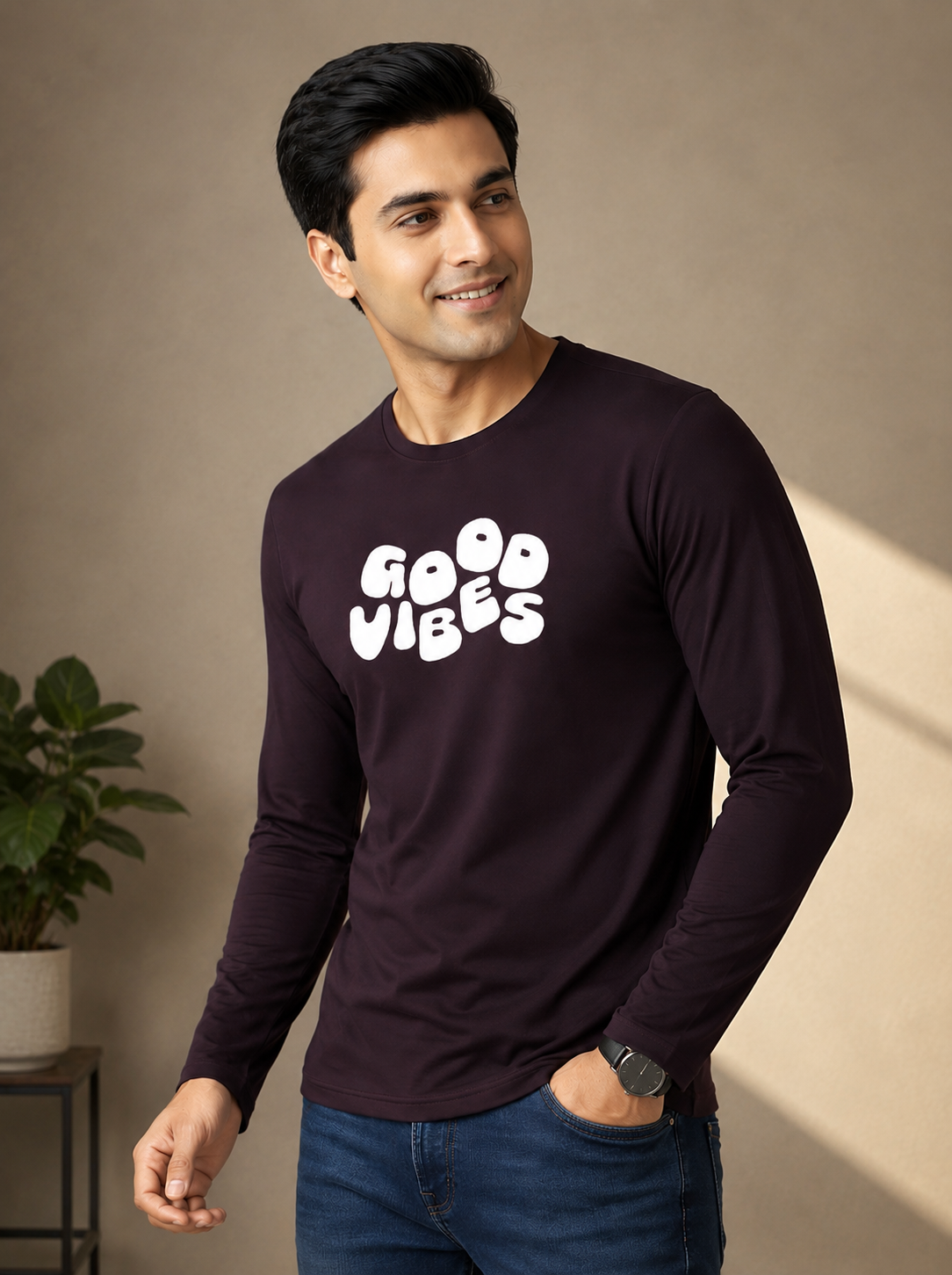 Good Vibes Full Sleeve T-Shirt
