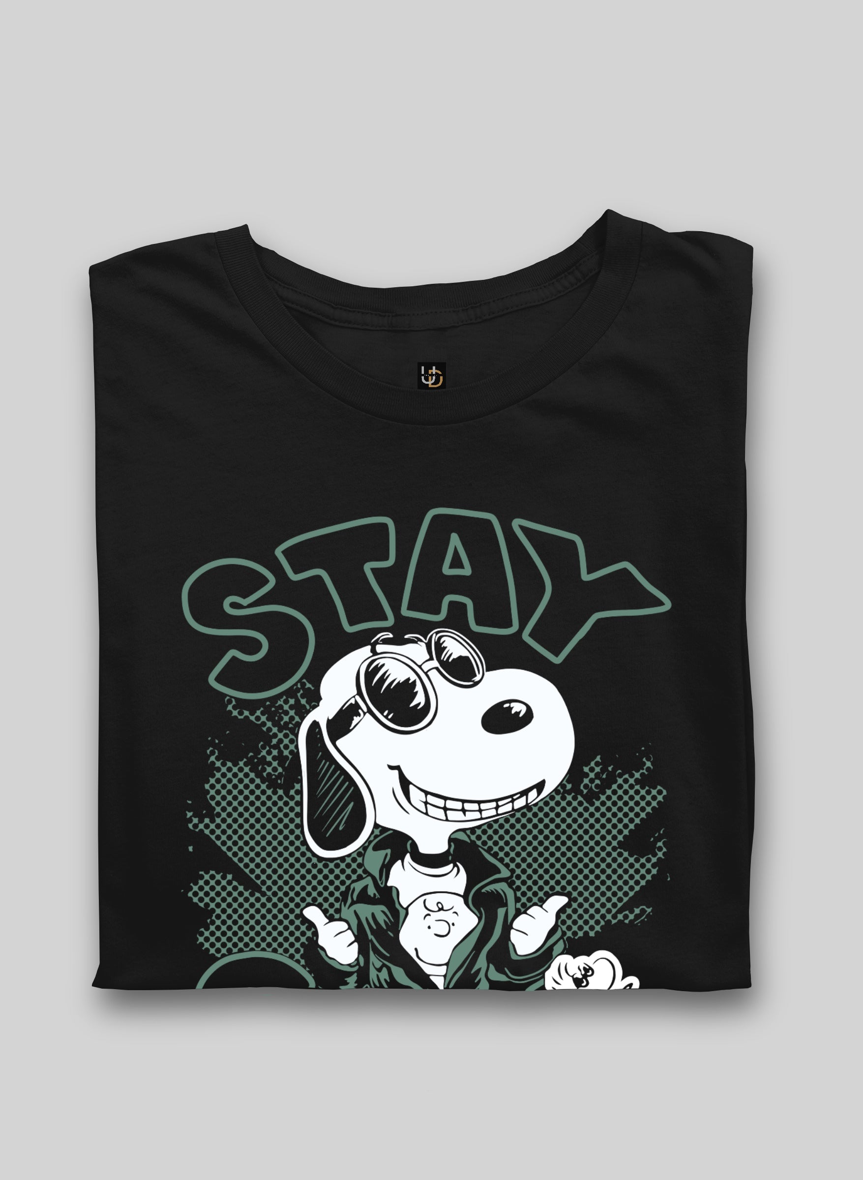 Stay Cool Black Half Sleeve T-Shirt