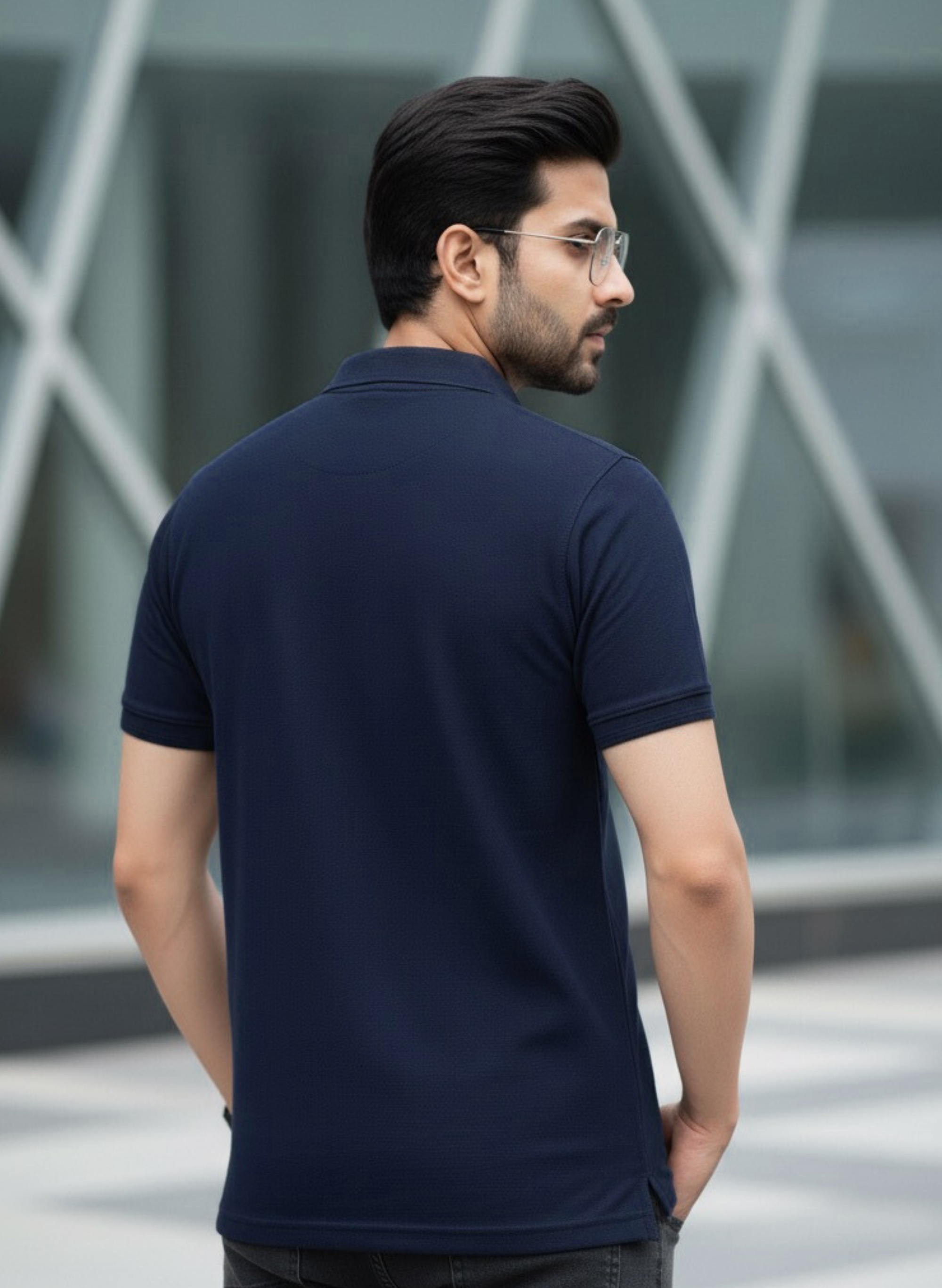 Navy Blue Polo T-shirt