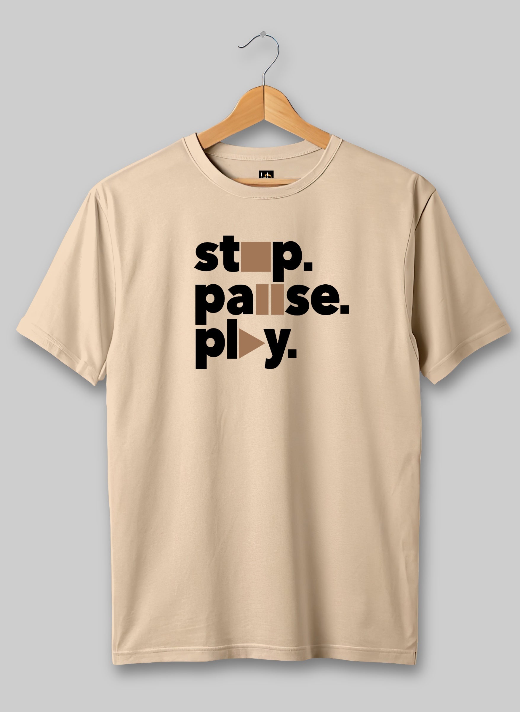 Stop Pause Play Half Sleeve T-Shirt