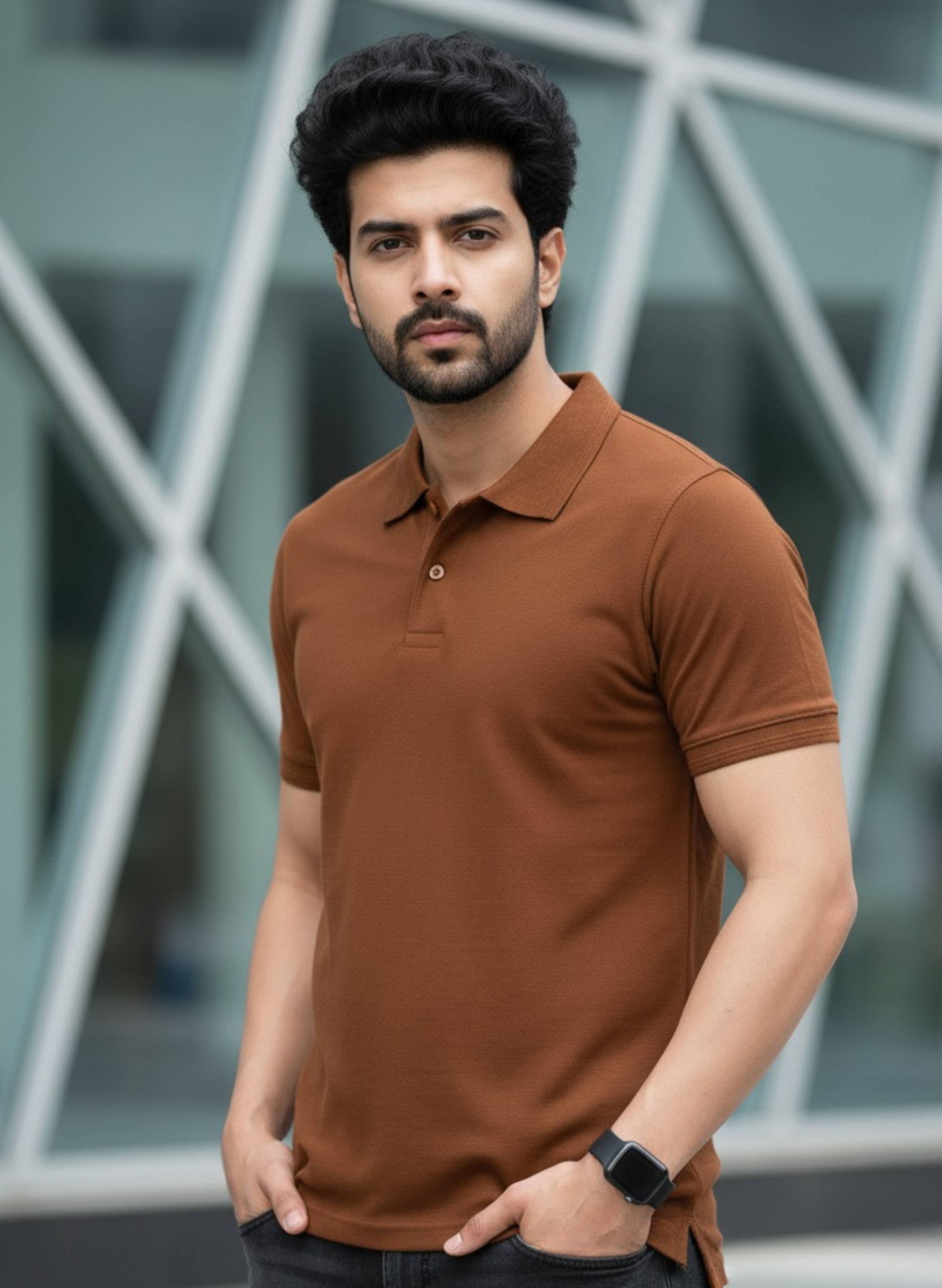 Caramel Brown Polo T-shirt