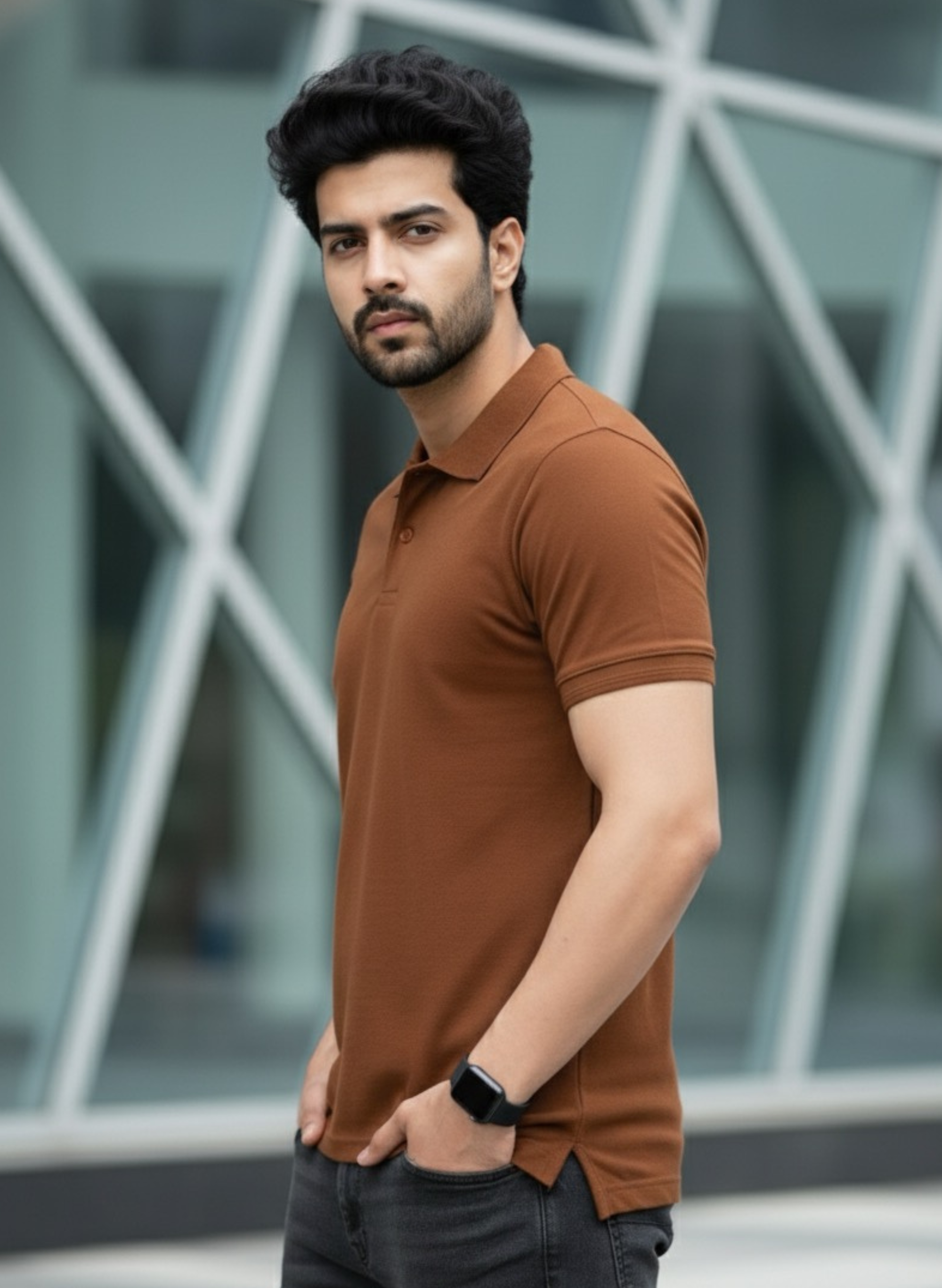 Caramel Brown Polo T-shirt