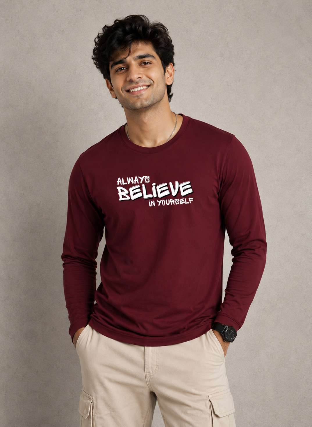 Always Believe Yourself Full Sleeve T-Shirt